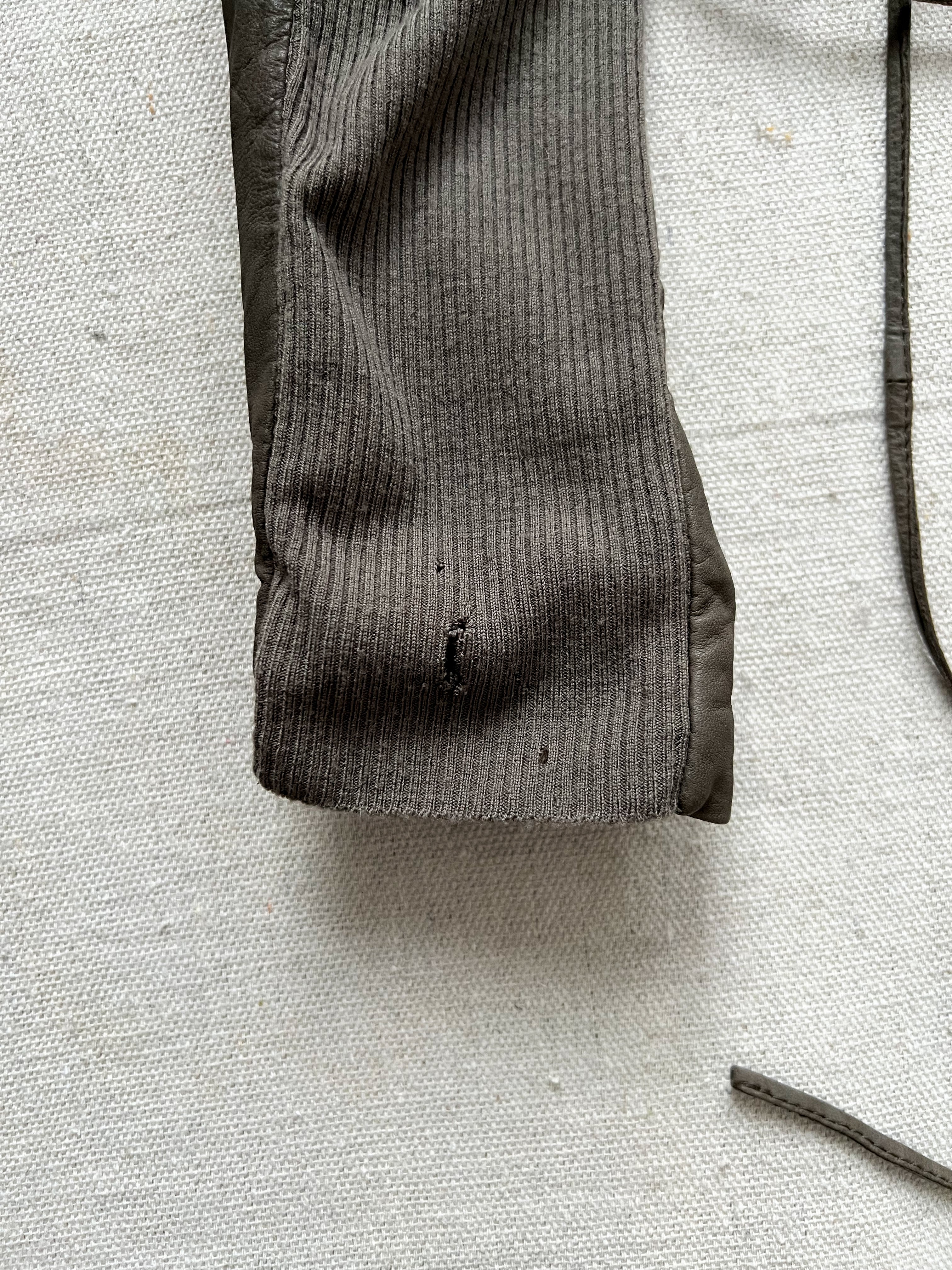 Rare Rick Owens 2000s Dust Strappy Draped Lamb Leather Jacket
