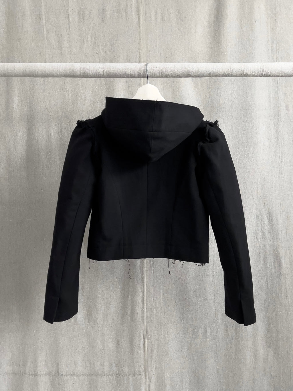 Yohji Yamamoto AW10 Runway Deadstock Hooded Cropped Pullover Jacket