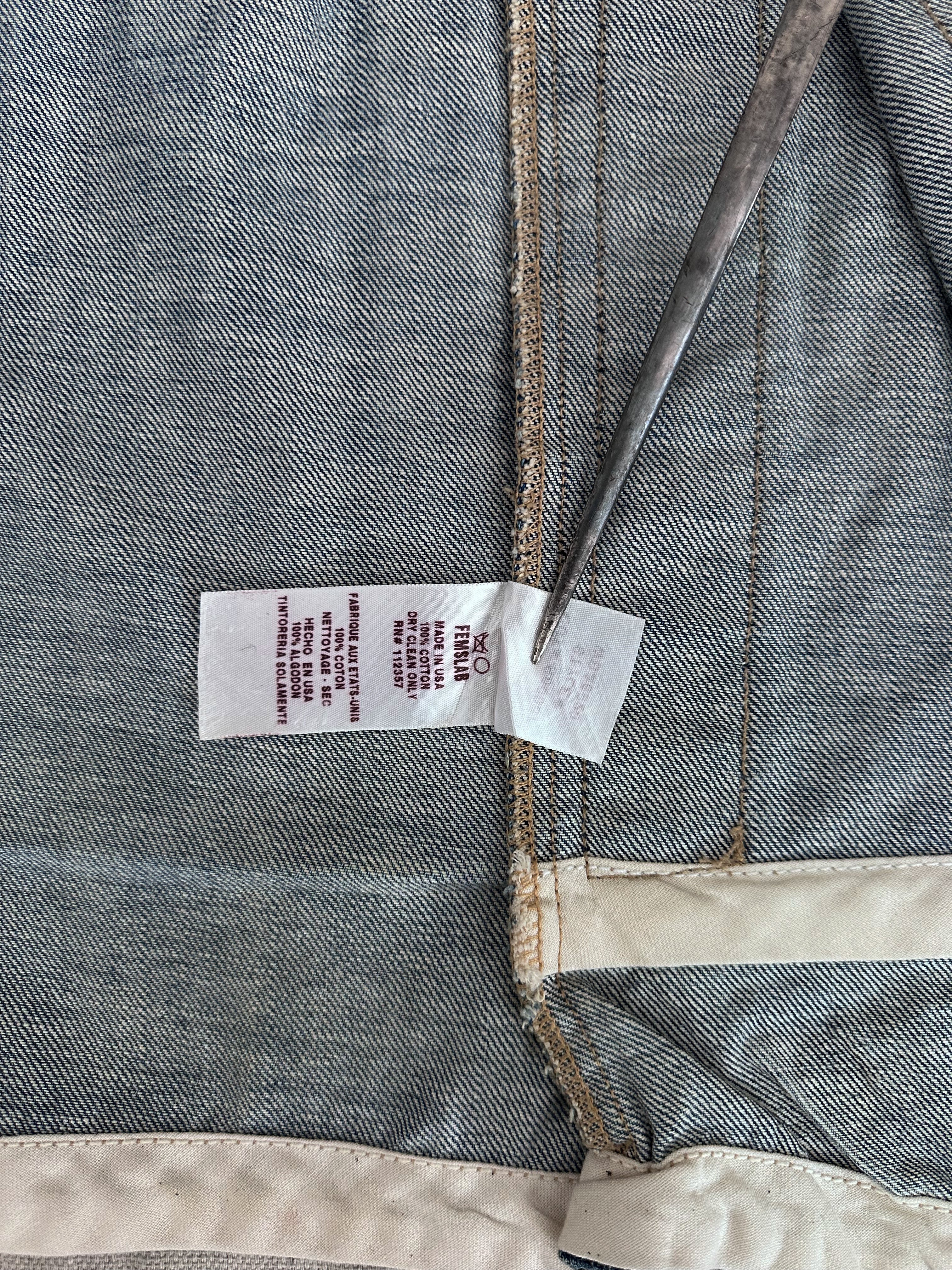 Rick Owens SLAB 2000s Oil-Wash Denim Vest
