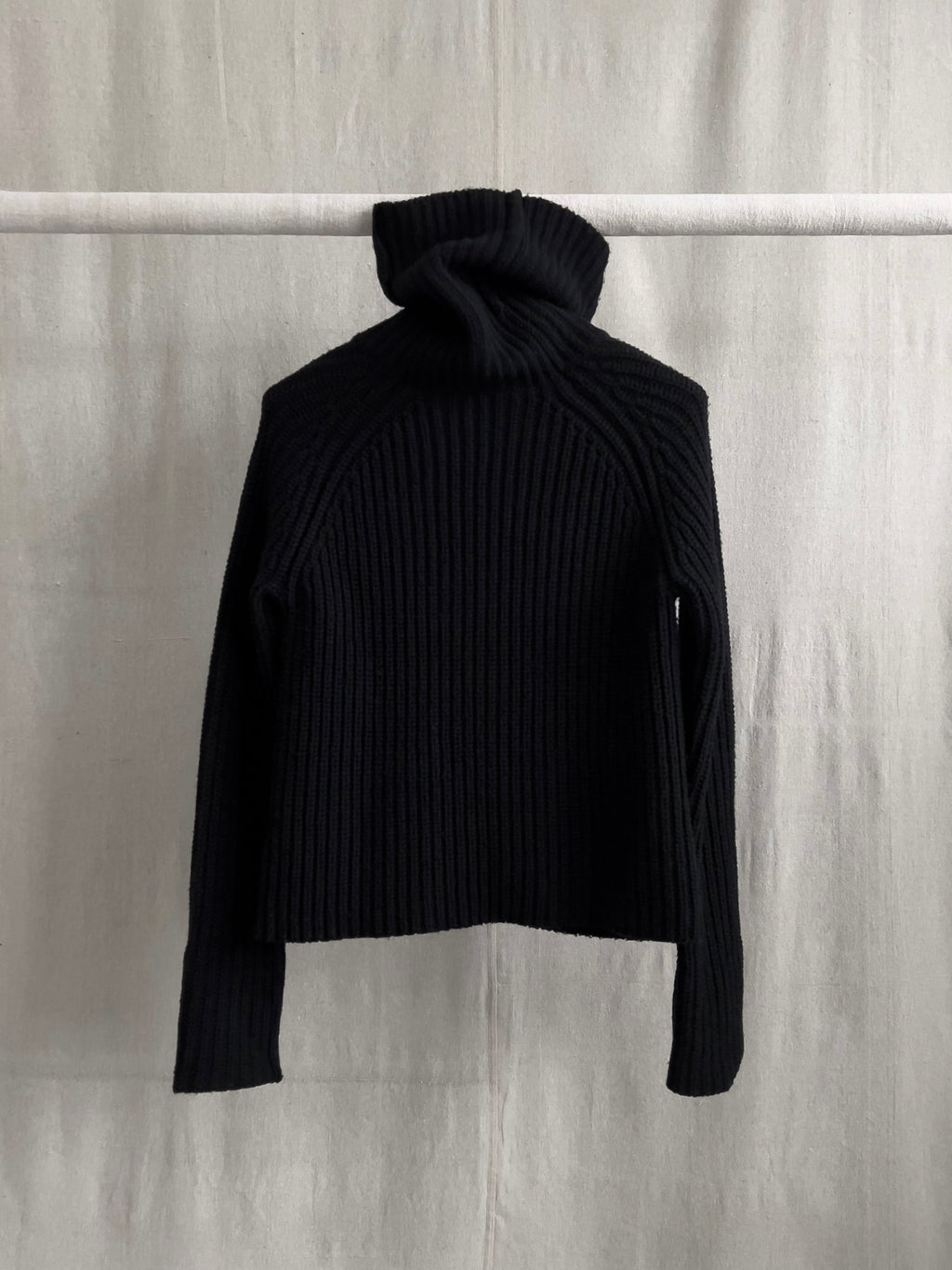 Yohji Yamamoto +Noir Heavy Knit Turtleneck Sweater