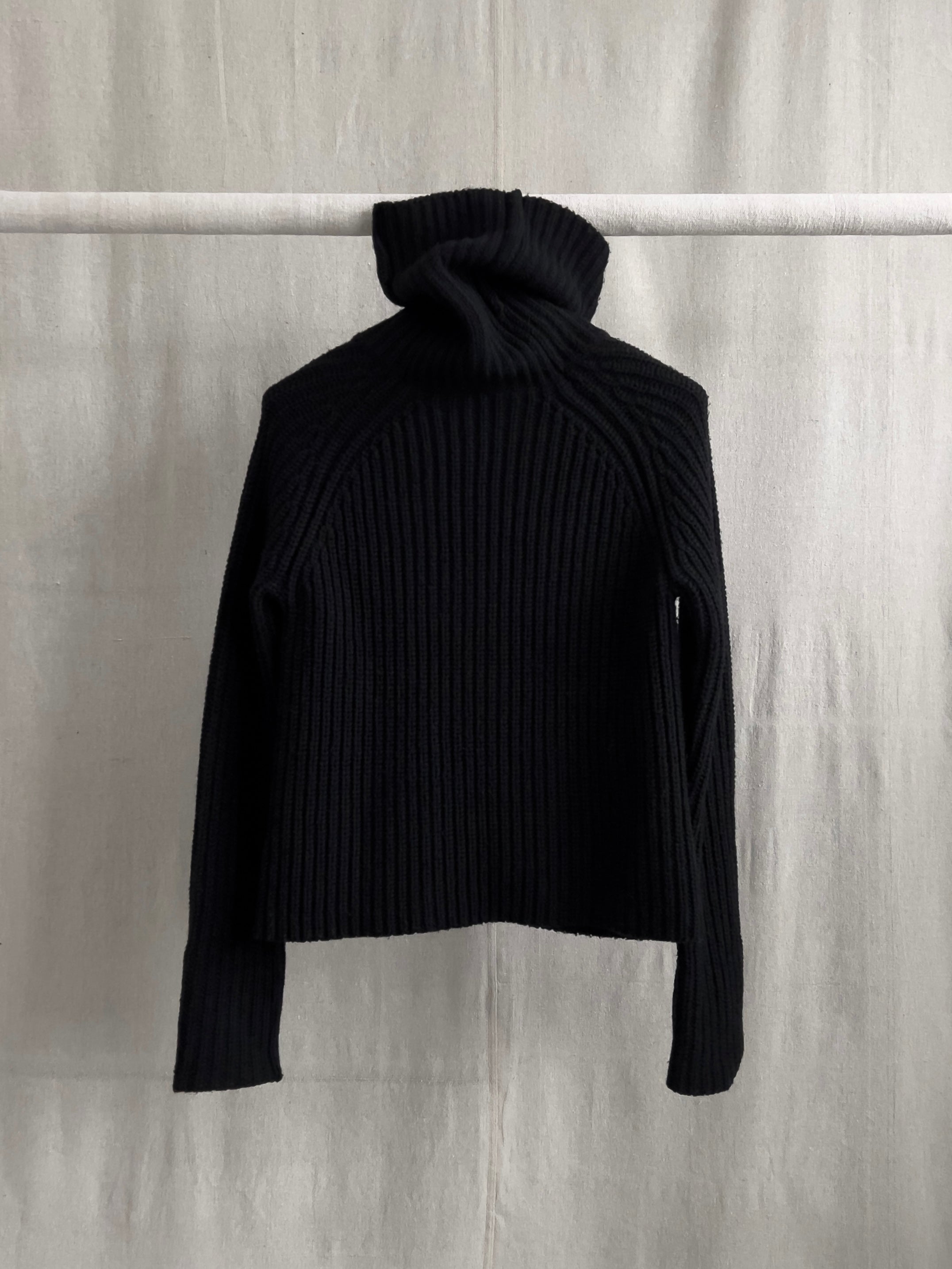 Yohji Yamamoto +Noir Heavy Knit Turtleneck Sweater