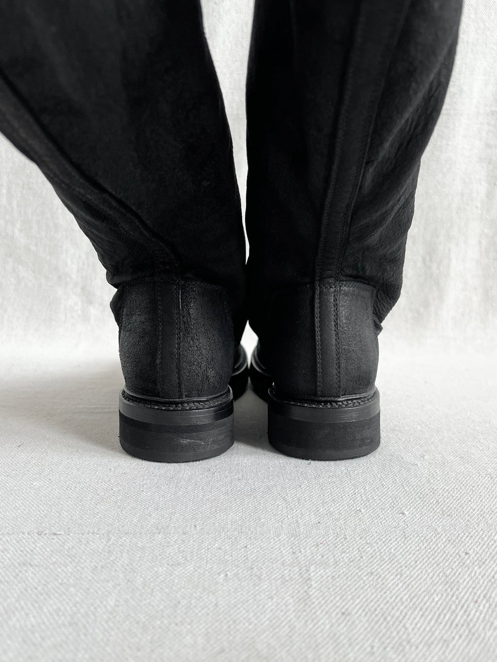Rick Owens Blistered Leather Creeper Sock Boots