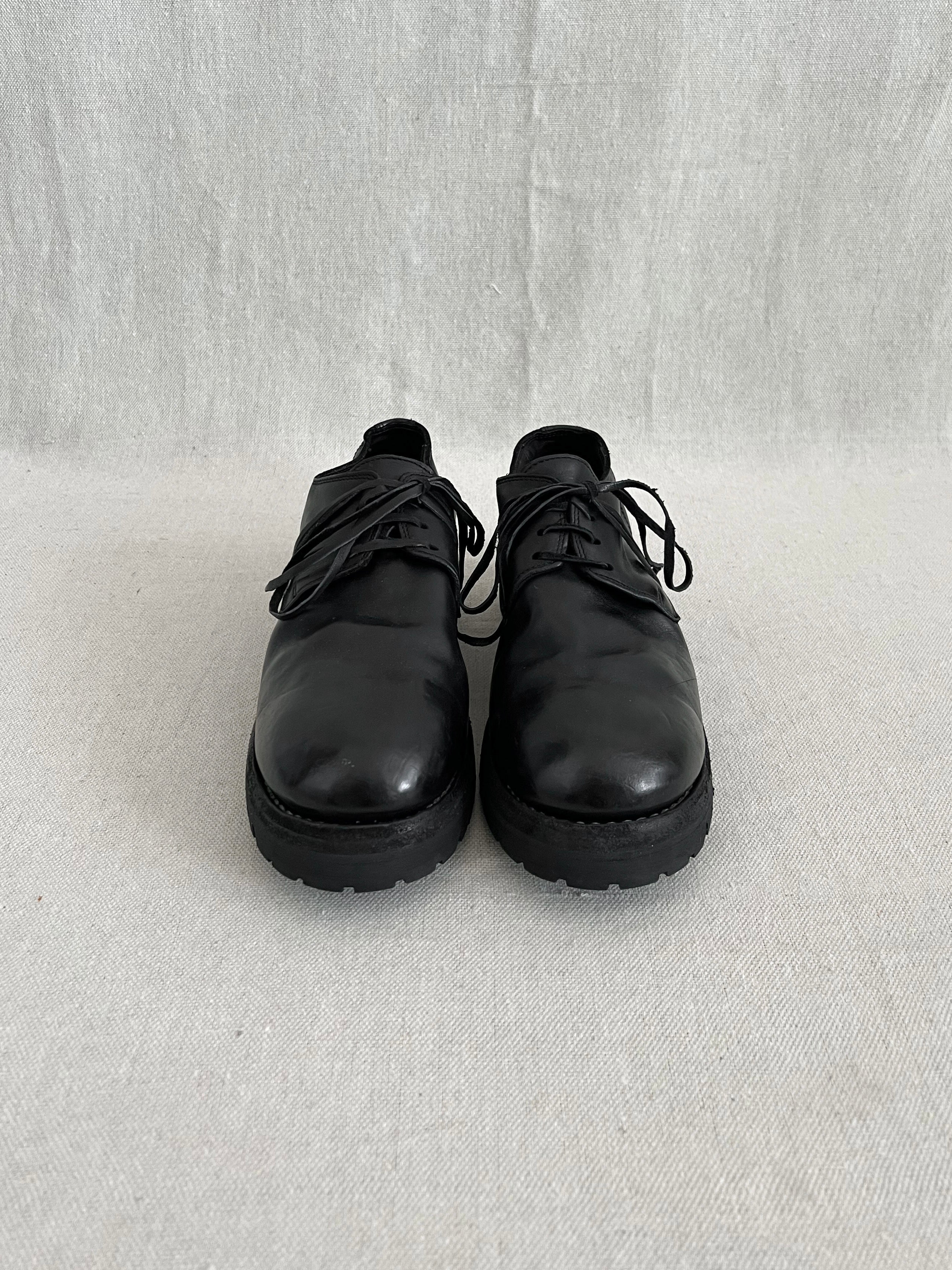 Guidi Black 792V Kangaroo Leather Derby