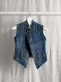 Rick Owens SLAB 2000s Oil-Wash Denim Vest