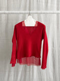 Marc Le Bihan Tulle Layered Red Knit Jumper