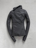 Rick Owens AW10 'GLEAM' Asymmetric Moto Zip Runway Leather