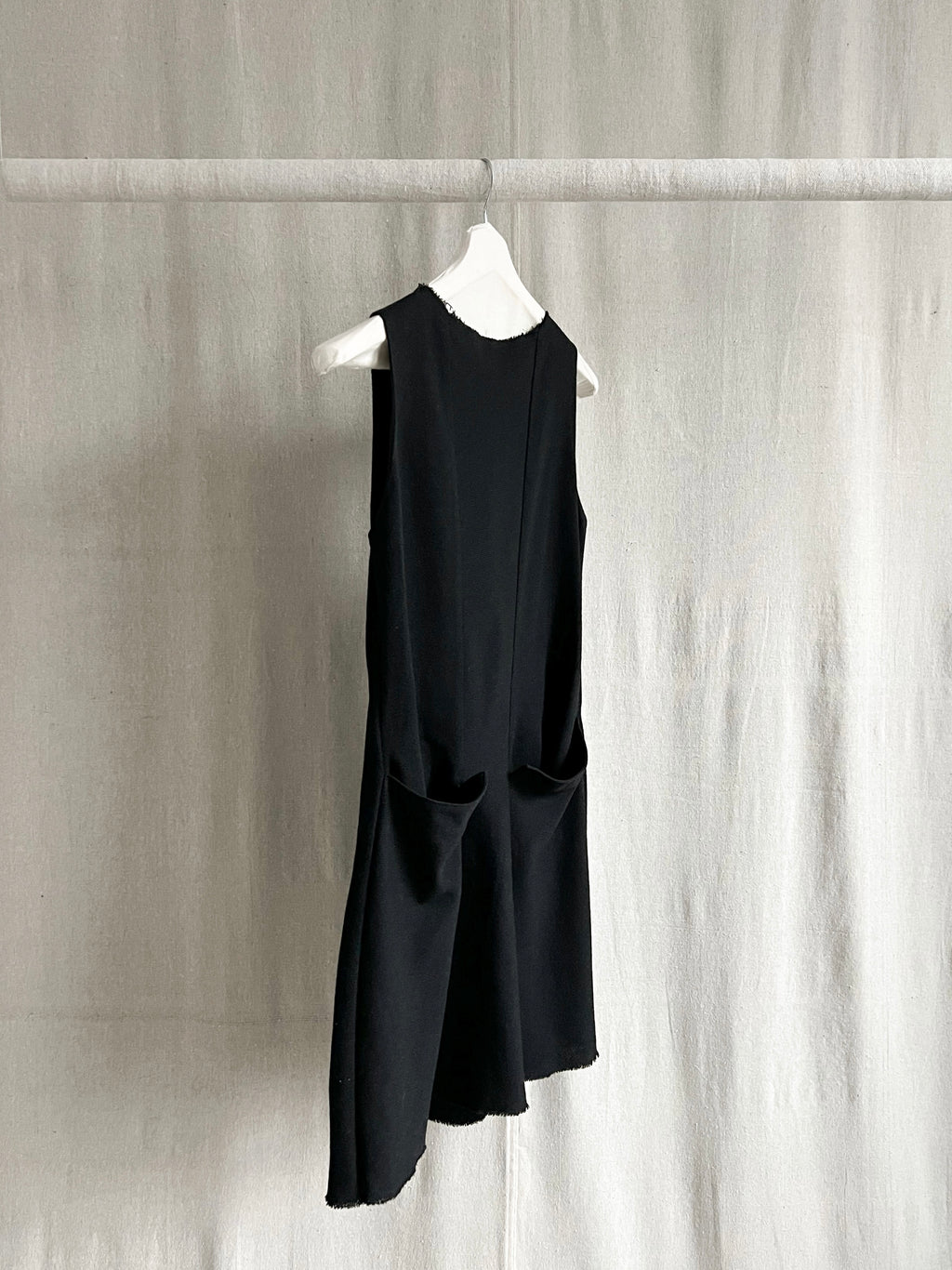 Yohji Yamamoto Zip Neck Alpaca Wool Dress