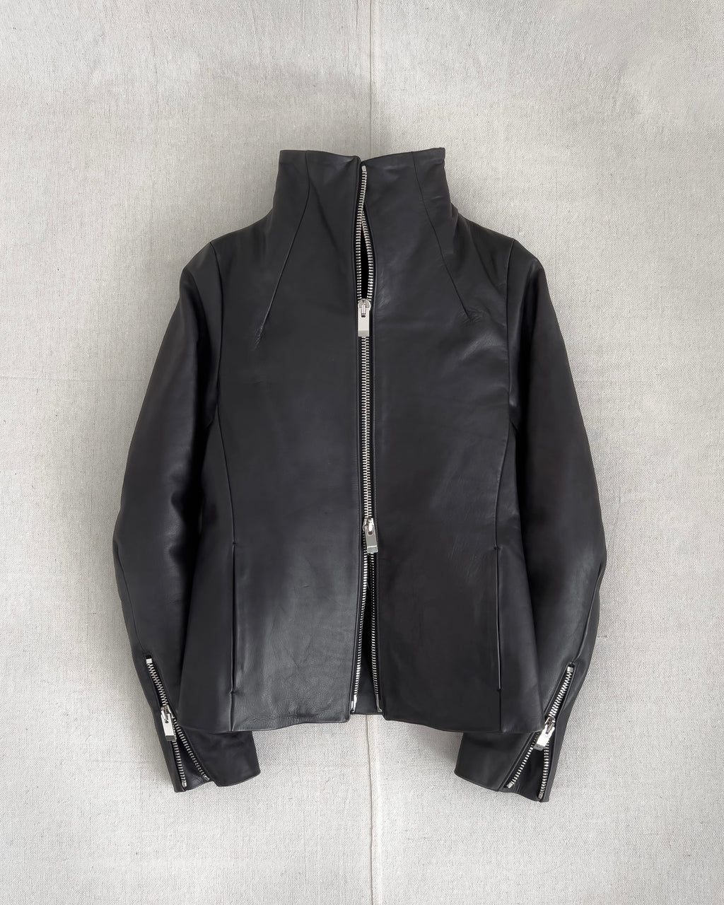 MN LAST by Shunsuke Kuratomi Avant Garde Leather Rider Jacket 