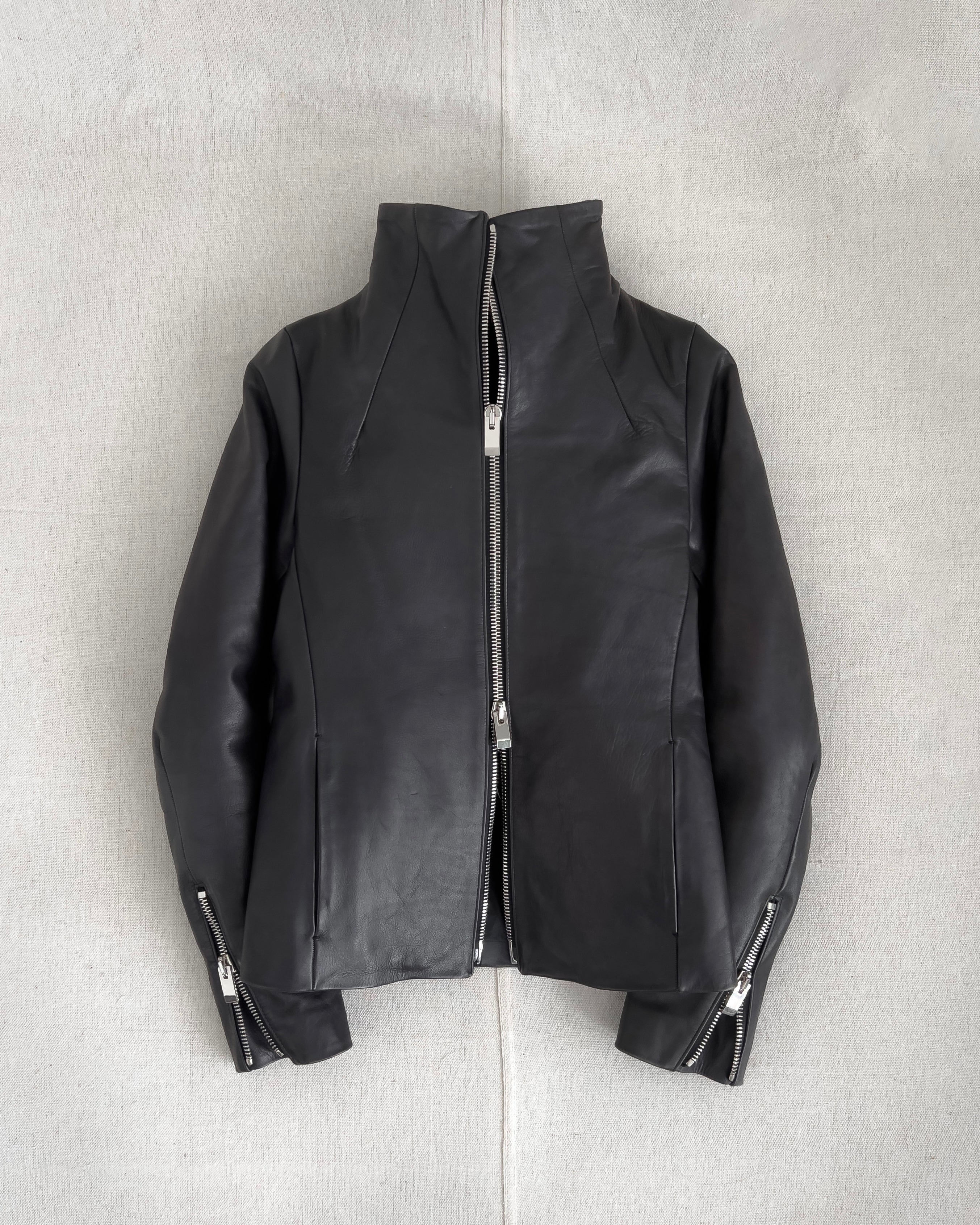 MN LAST by Shunsuke Kuratomi Avant Garde Leather Rider Jacket 
