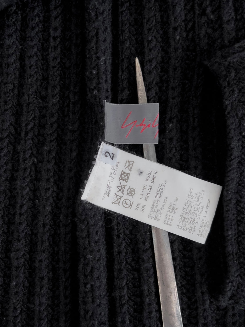 Yohji Yamamoto +Noir Heavy Knit Turtleneck Sweater