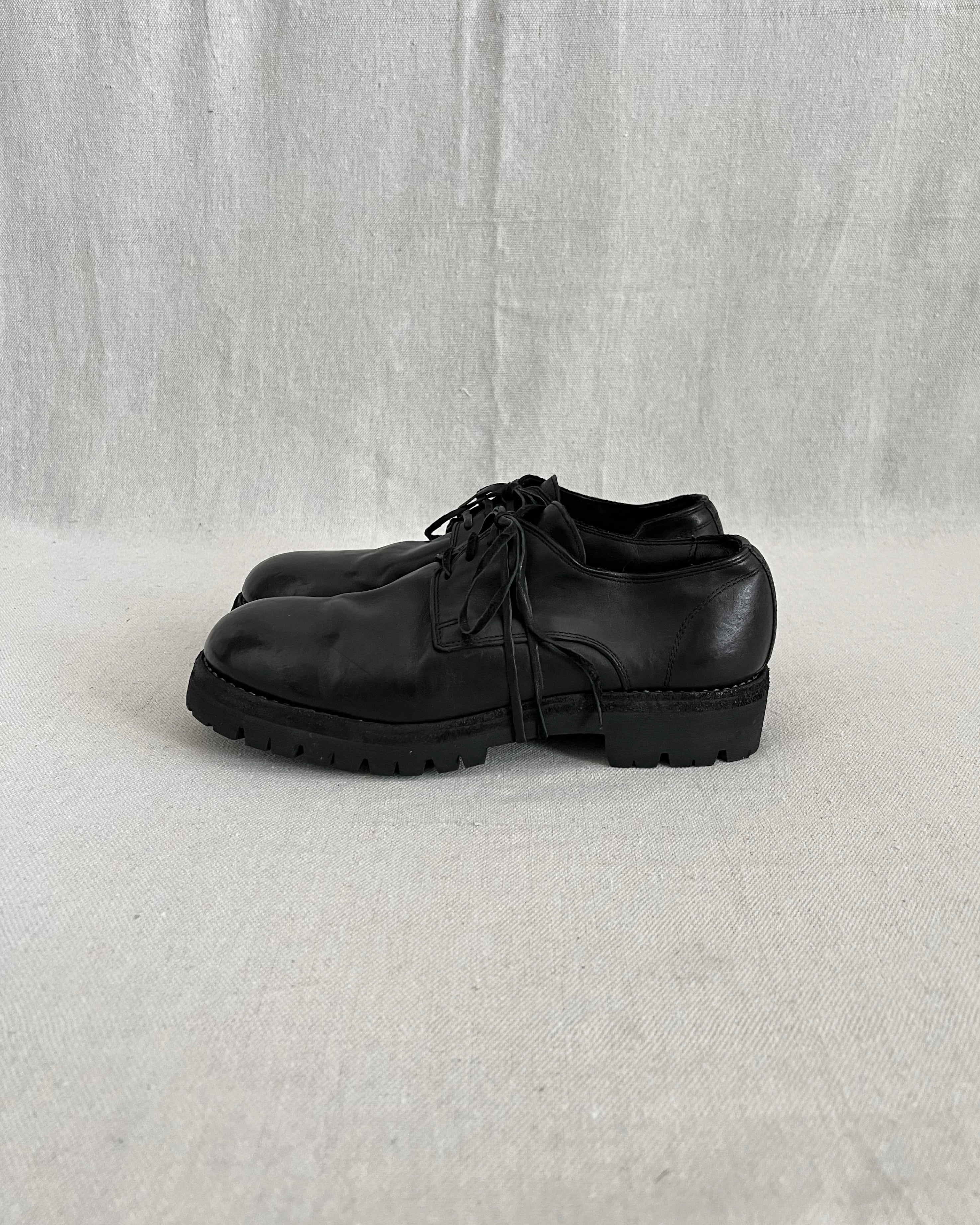 Guidi Black 792V Kangaroo Leather Derby