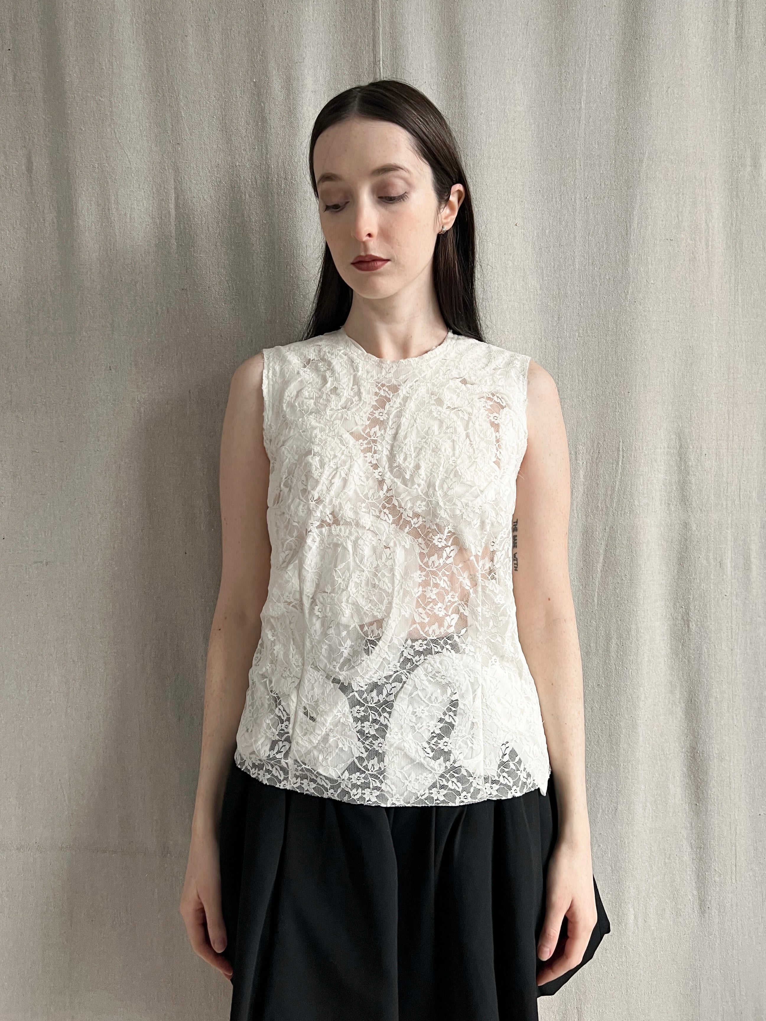 Comme des Garçons AW15 Tailored Lace Blouse