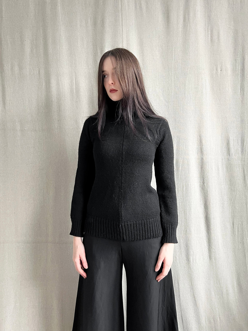 Junya Watanabe 1996 Heavy Knit Wool Turtleneck Sweater