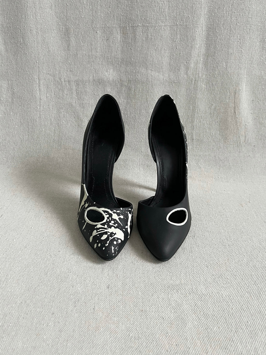 Vintage Givenchy Cut-Out Painted Stilettos