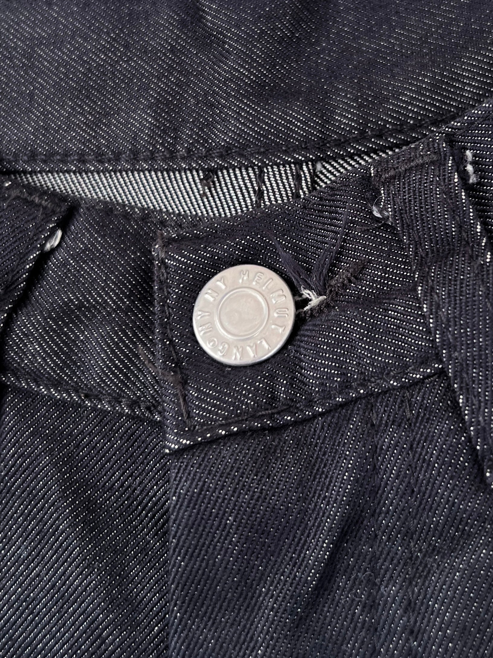 Helmut Lang 1990s Raw Silk Denim Jeans