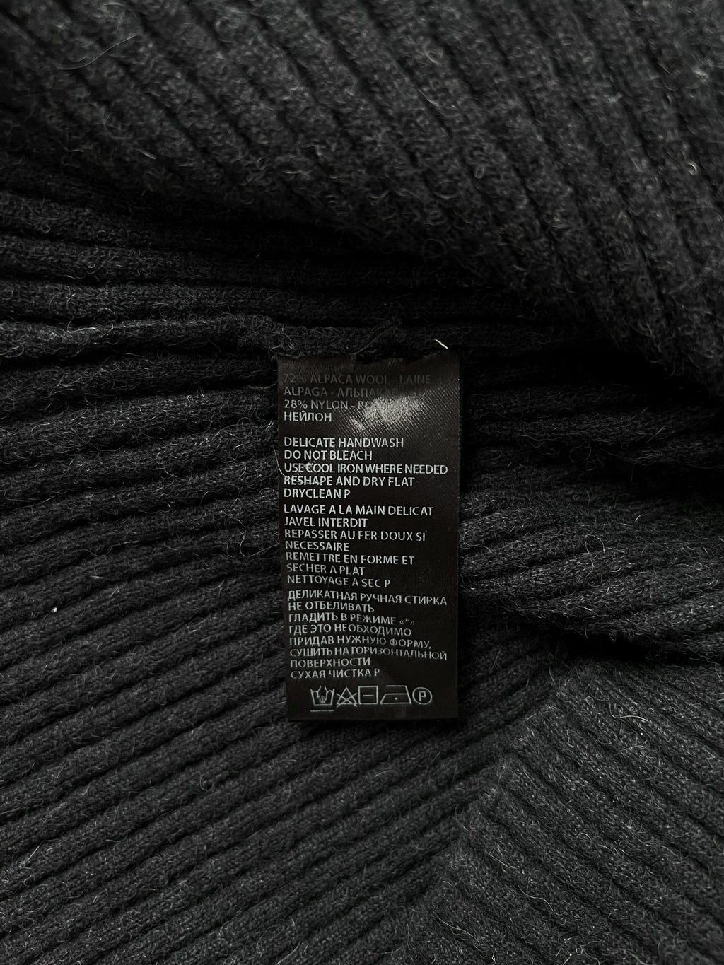Ann Demeulemeester Elongated Alpaca Turtle Knit Jumper