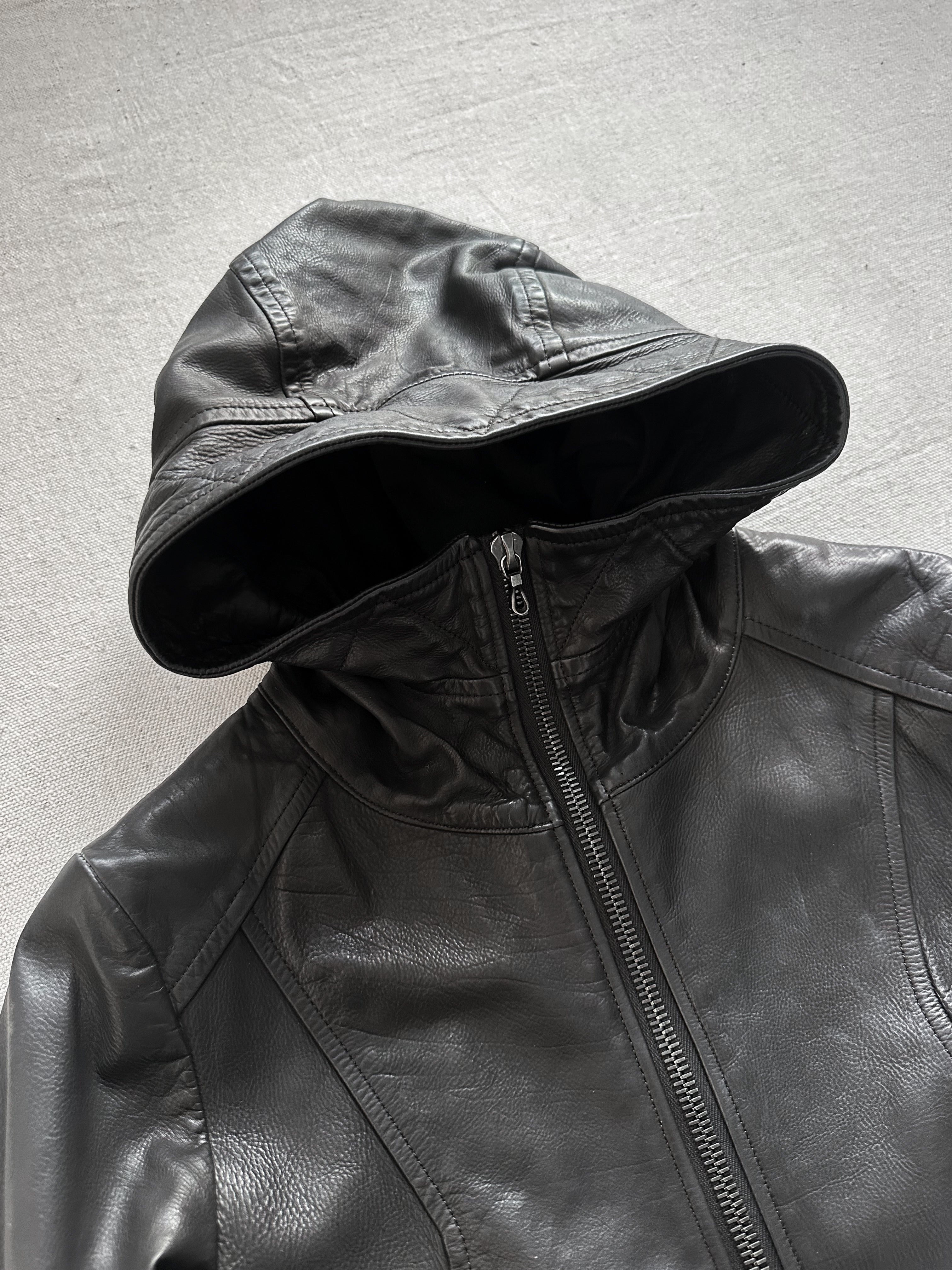 Attachment Kazuyuki Kumagai Object Dyed Calf Leather Rider Jacket