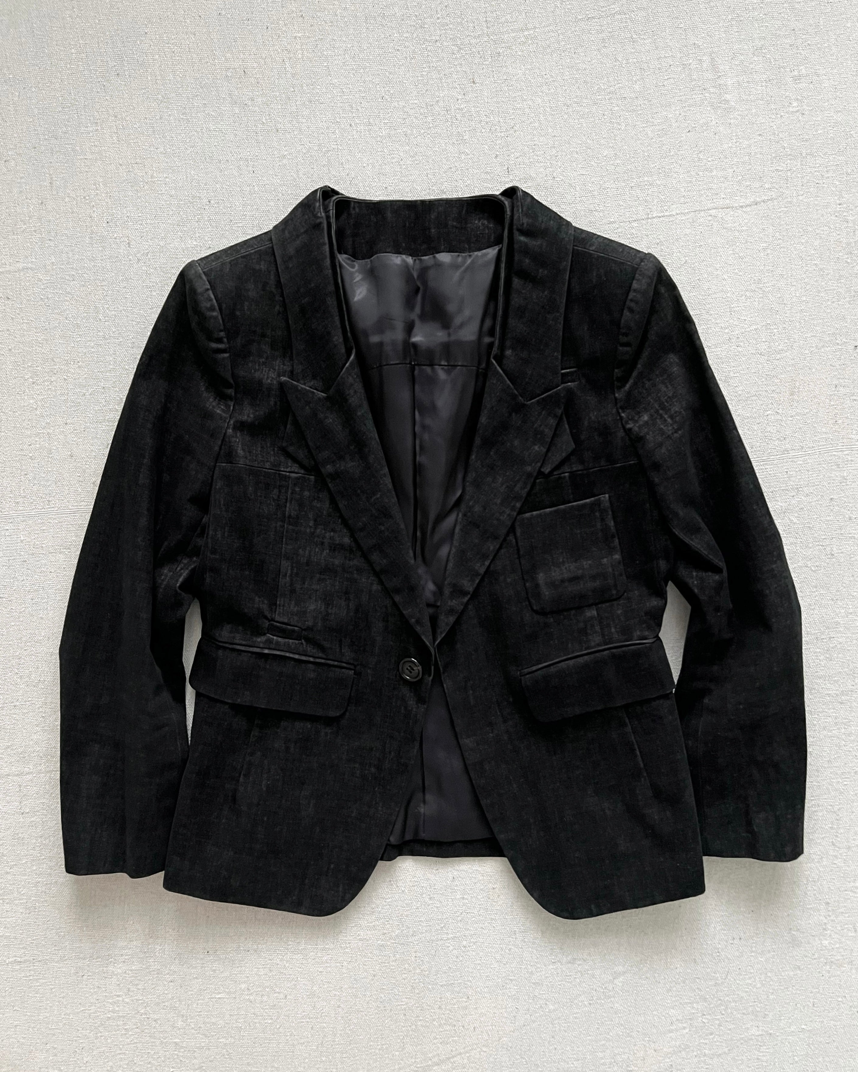 Undercover AW08 Runway Brushed Velvet Crop Blazer