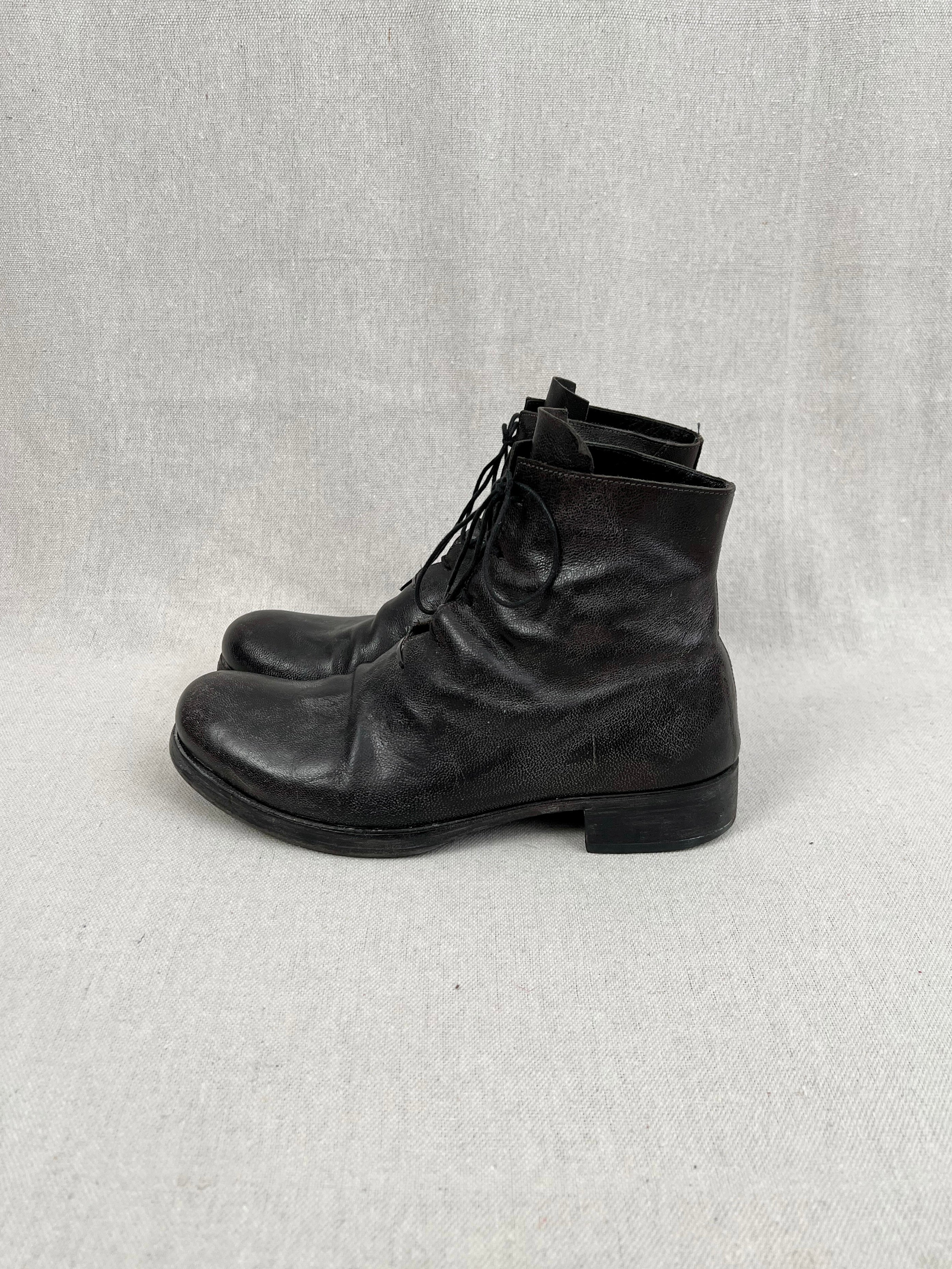 m.a+ S1B2 925 Staple Horsehide Laced Ankle Boots