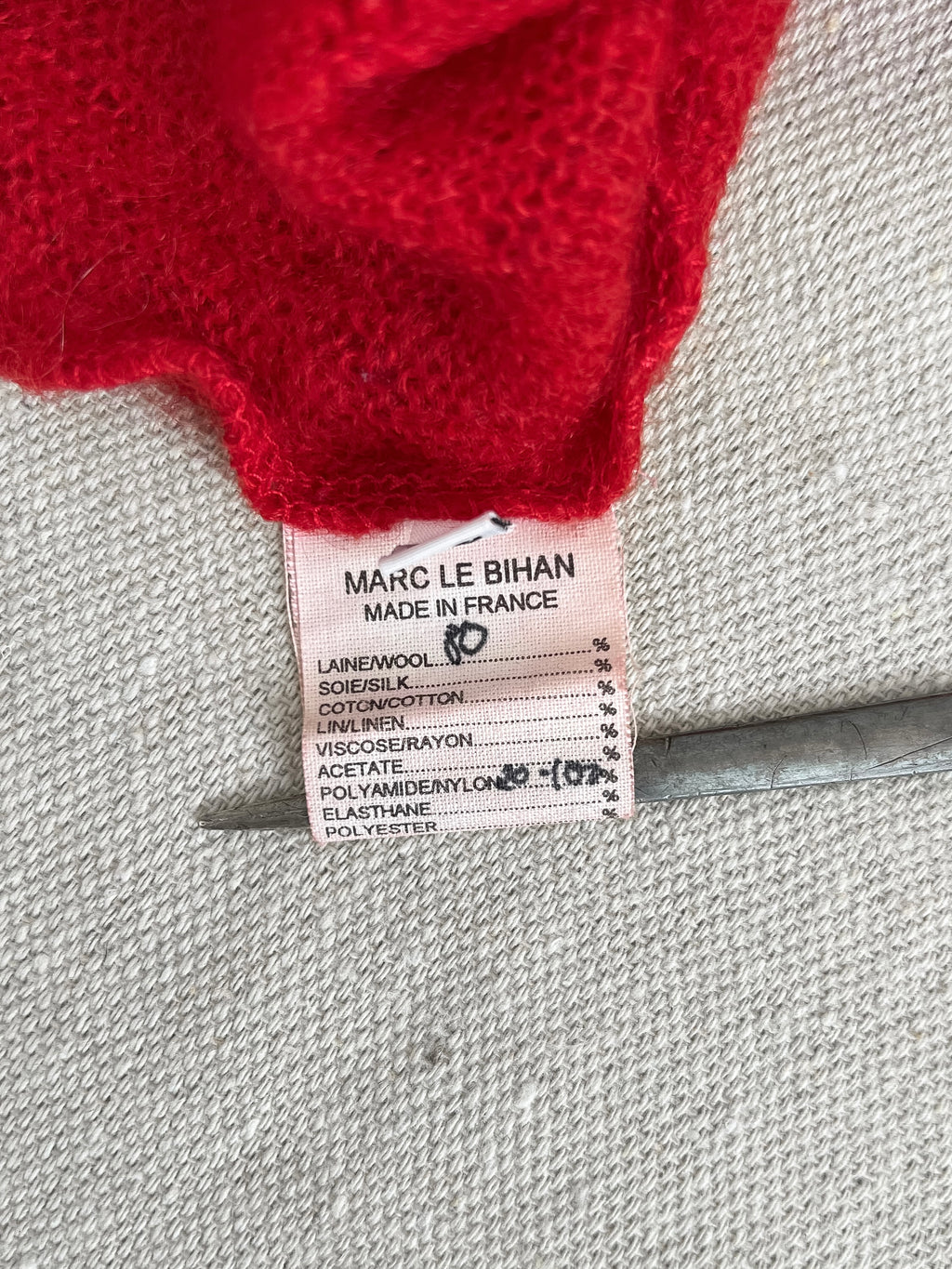 Marc Le Bihan Tulle Layered Red Knit Jumper