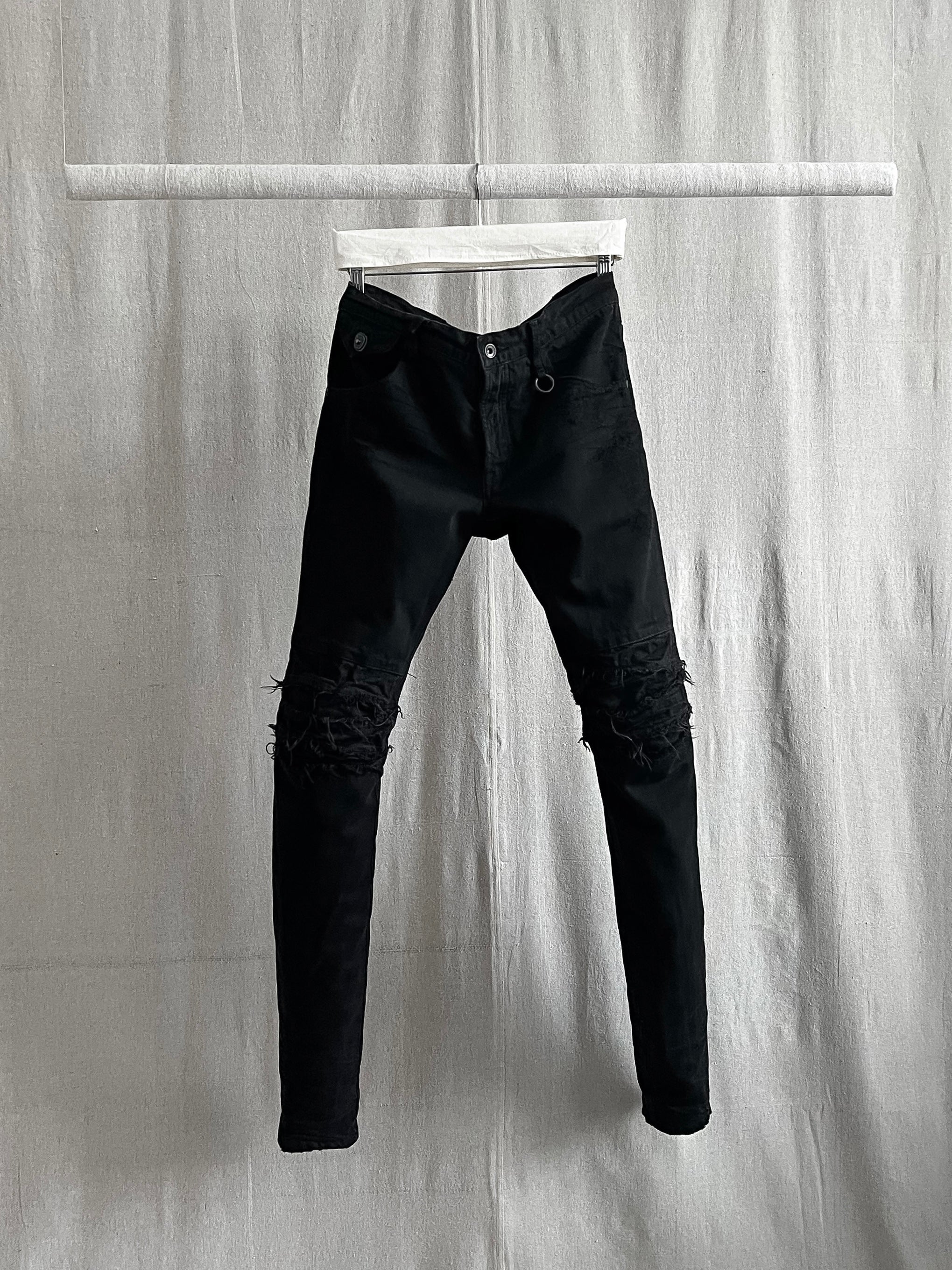 Julius FW10 goth_ik; Black Distressed Denim
