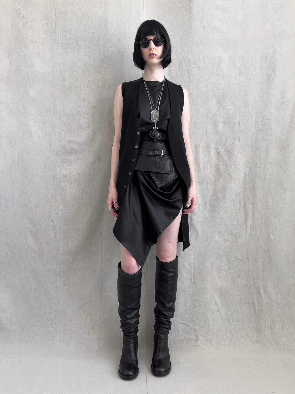 Ann Demeulemeester Tall Leather Riding Boots