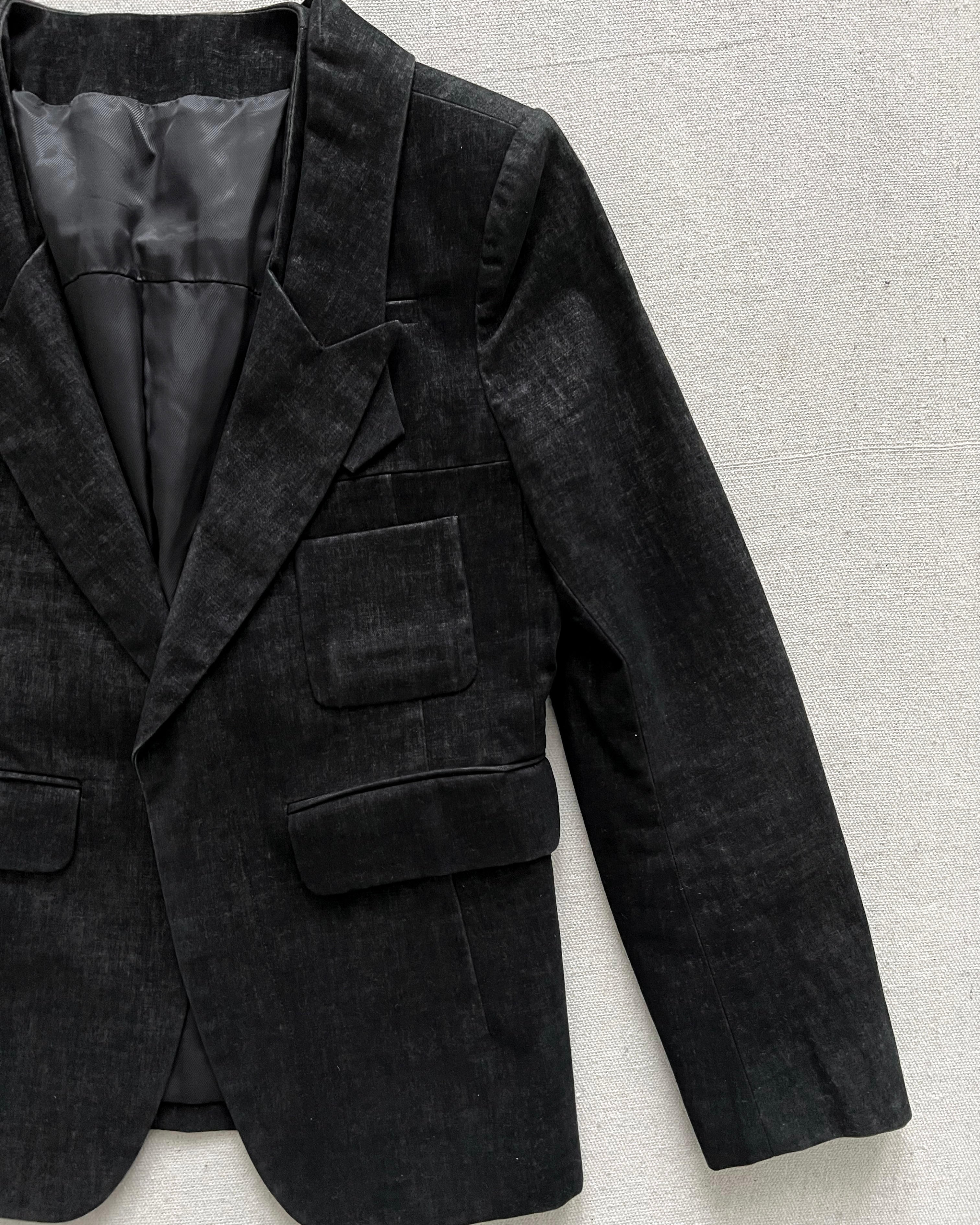 Undercover AW08 Runway Brushed Velvet Crop Blazer