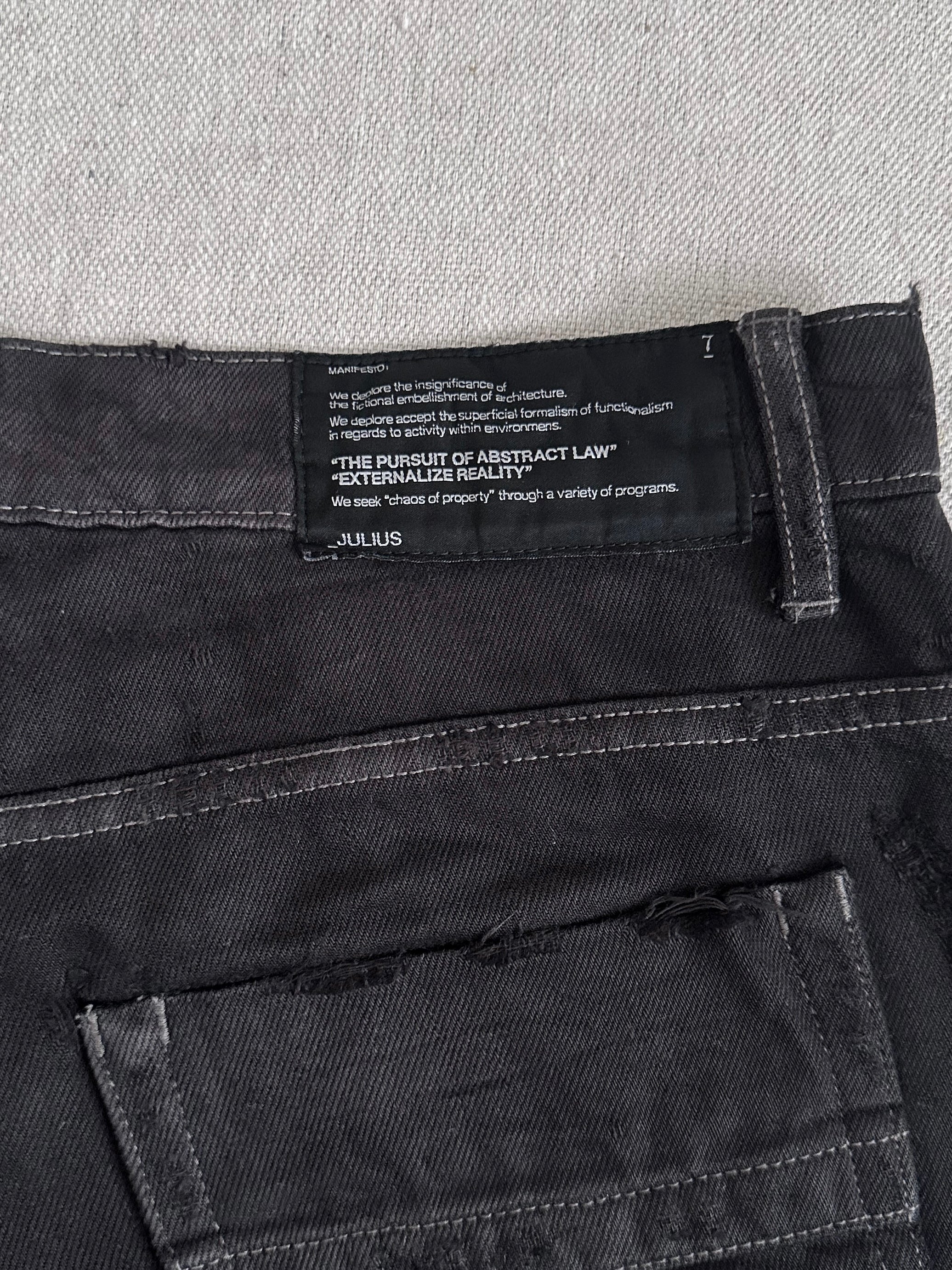 Julius 7 'Canon_1 The Possessed' SS09 Object Dyed Distressed Denim