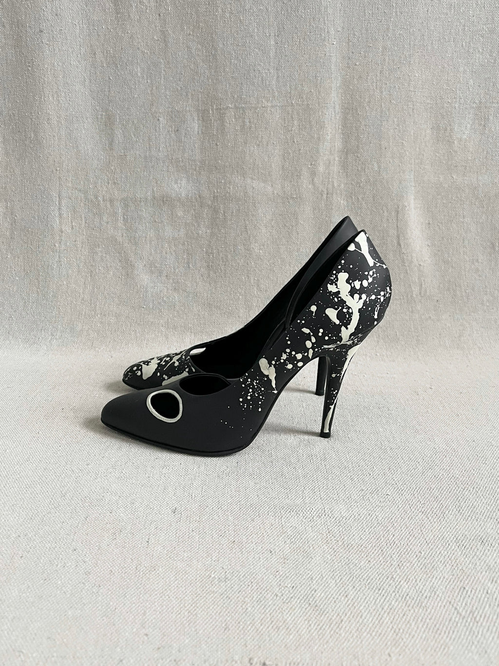 Vintage Givenchy Cut-Out Painted Stilettos