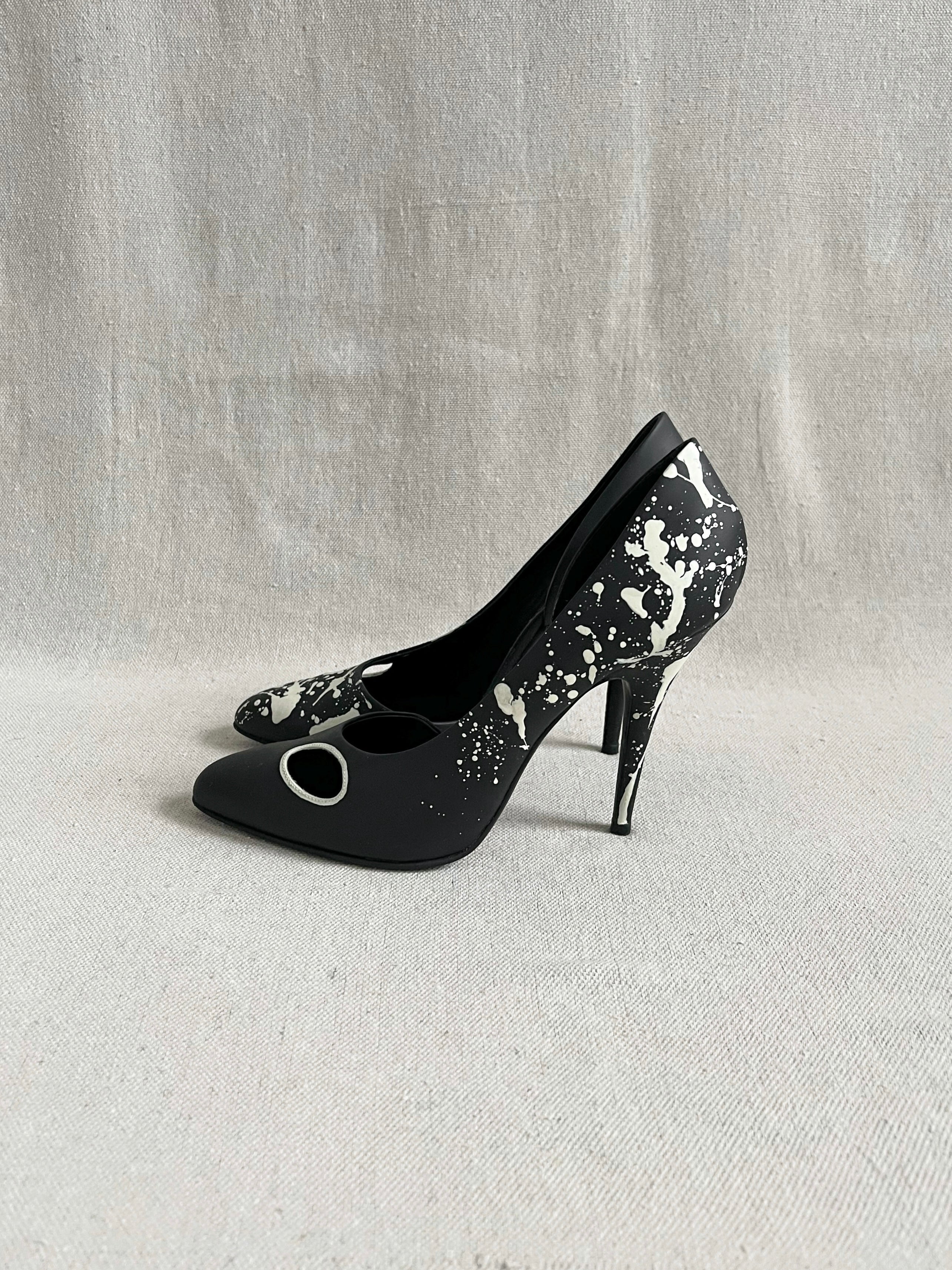 Vintage Givenchy Cut-Out Painted Stilettos