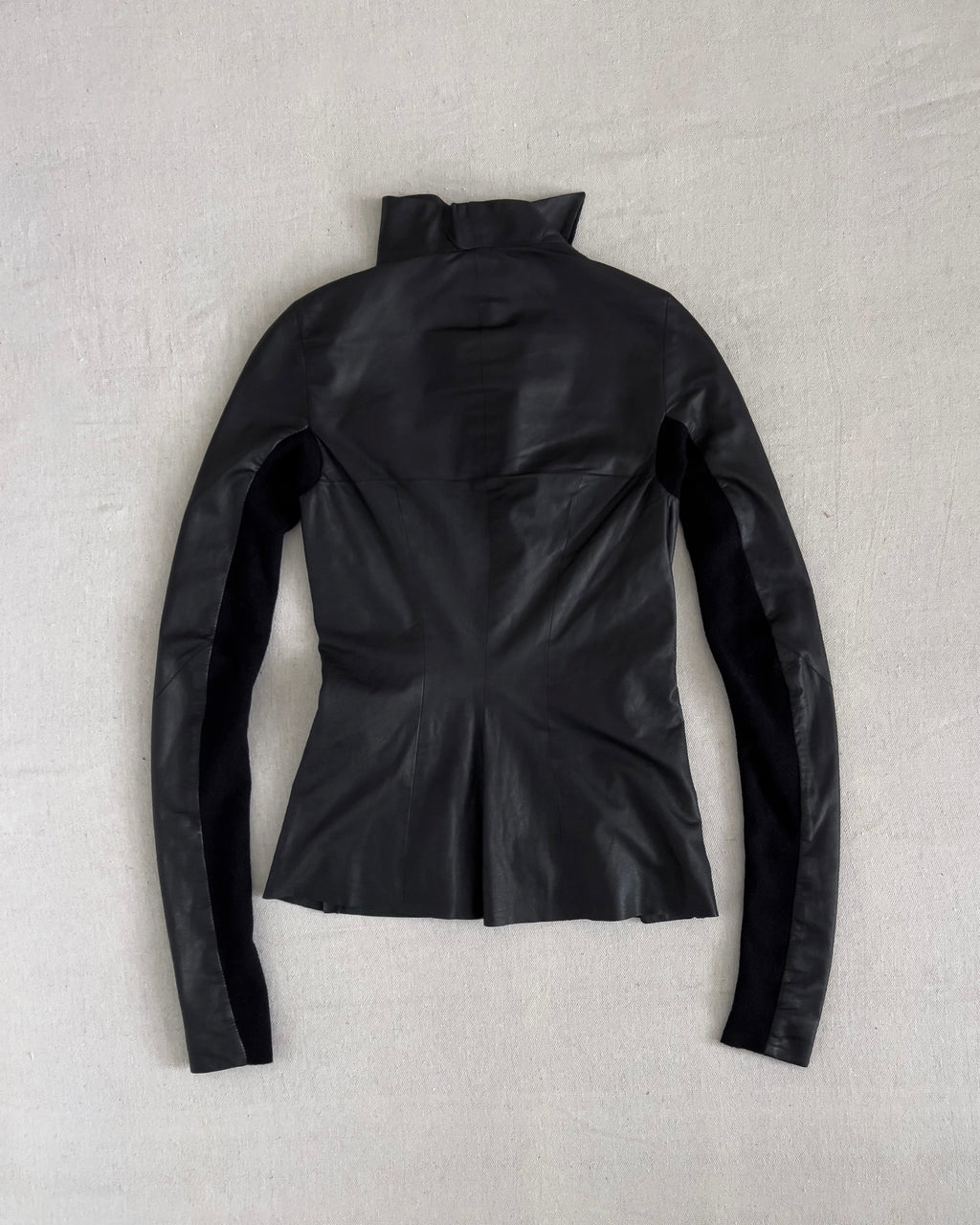 Rick Owens AW10 ‘GLEAM’ Runway Asymmetric Skinny Moto Leather