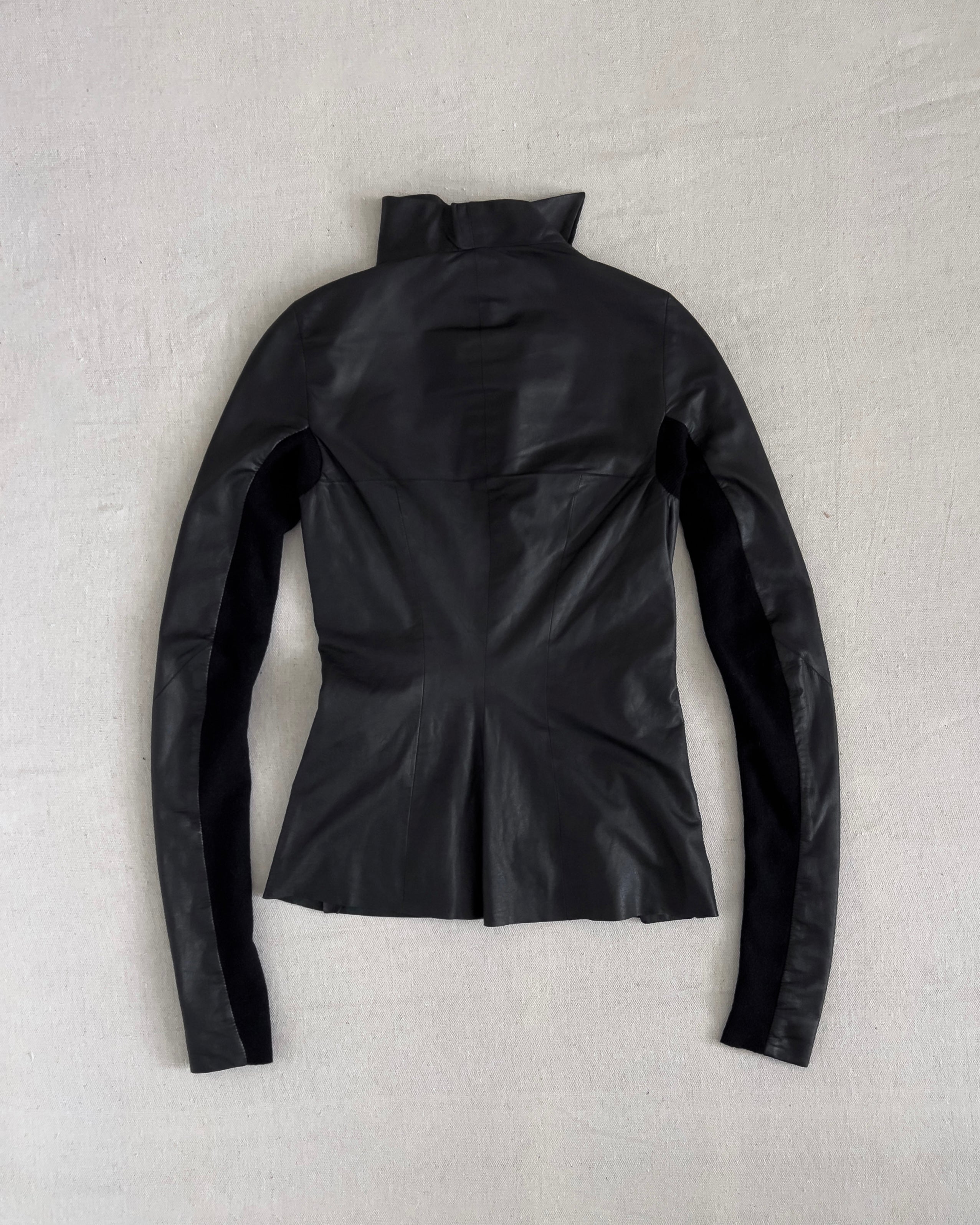 Rick Owens AW10 ‘GLEAM’ Runway Asymmetric Skinny Moto Leather