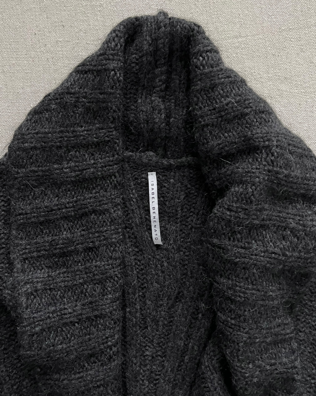 Isabel Benenato AW11-12 Distressed Royal Baby Alpaca Knit Cardigan