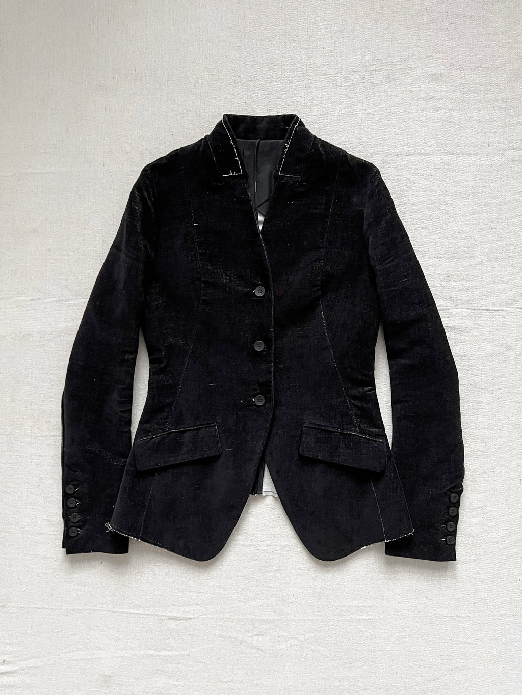 Masnada Tailored Stand Collar Velvet Jacket