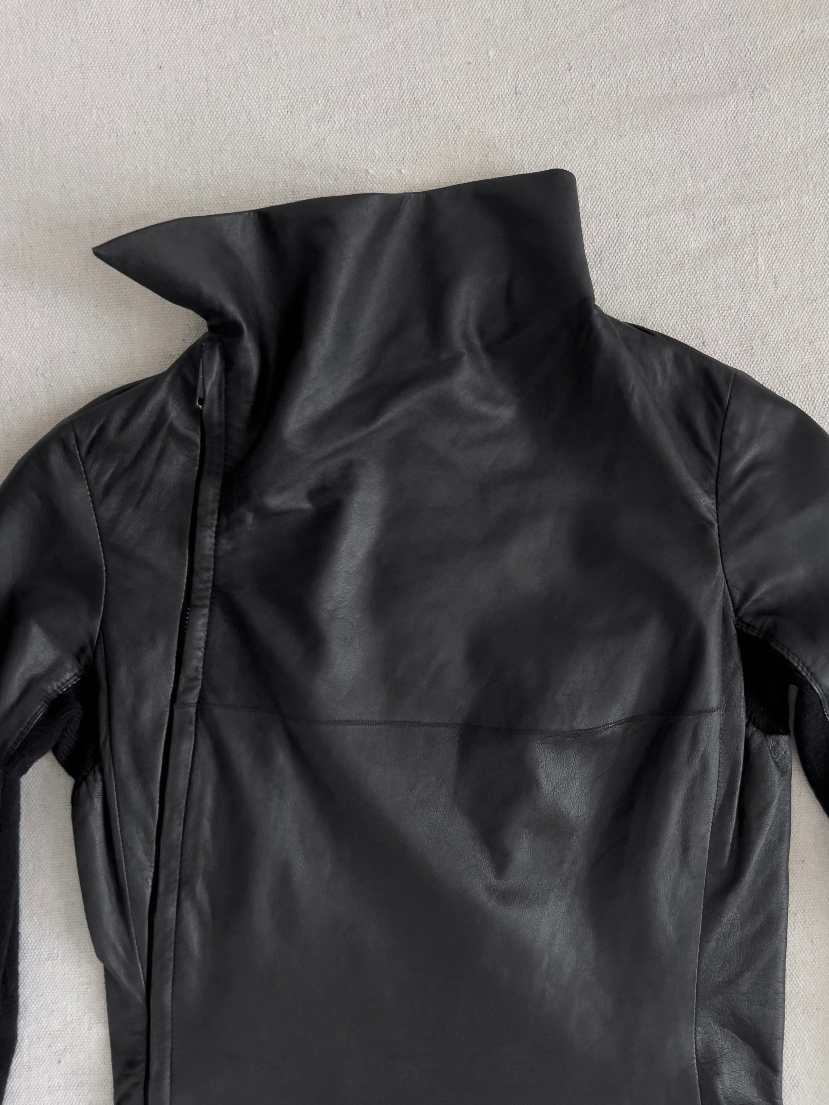 Rick Owens AW10 ‘GLEAM’ Runway Asymmetric Skinny Moto Leather
