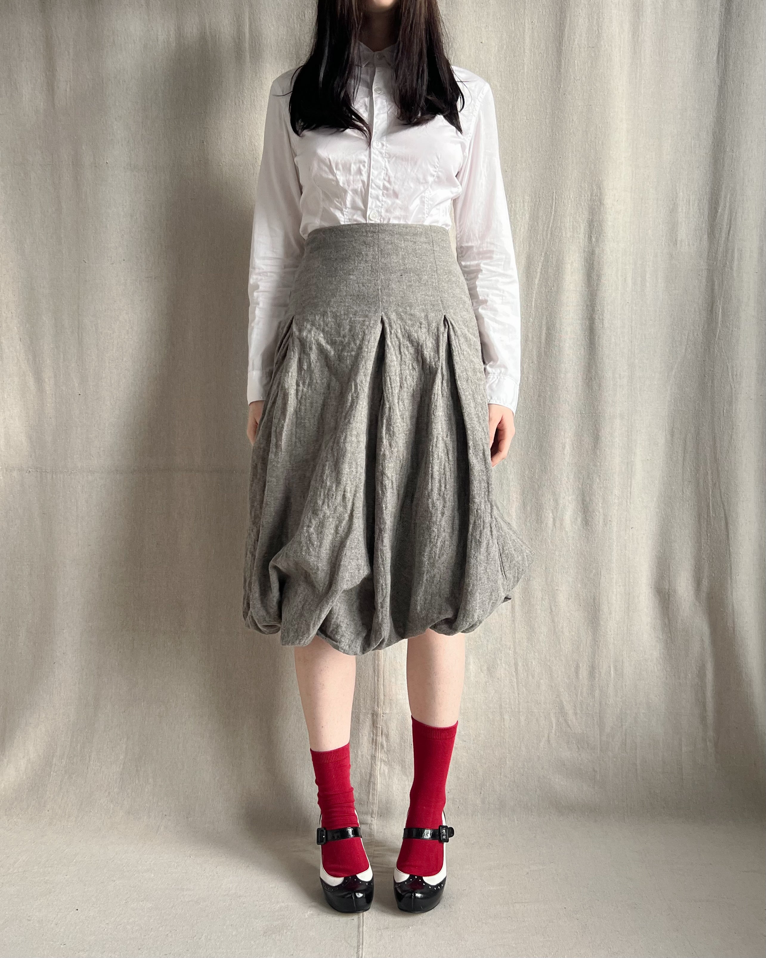 Annette Görtz Metal Wool Blend Bubble Skirt