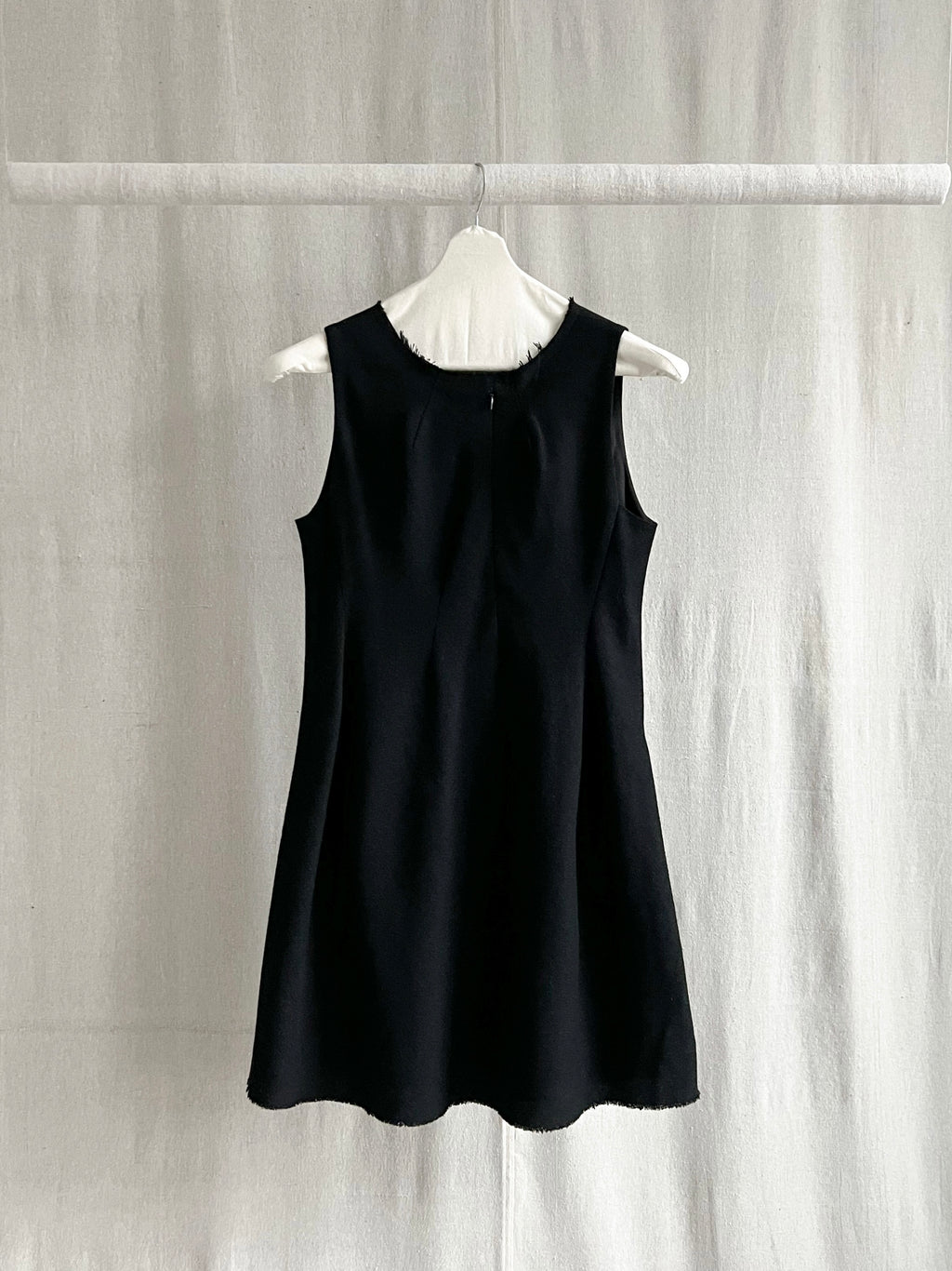 Yohji Yamamoto Zip Neck Alpaca Wool Dress