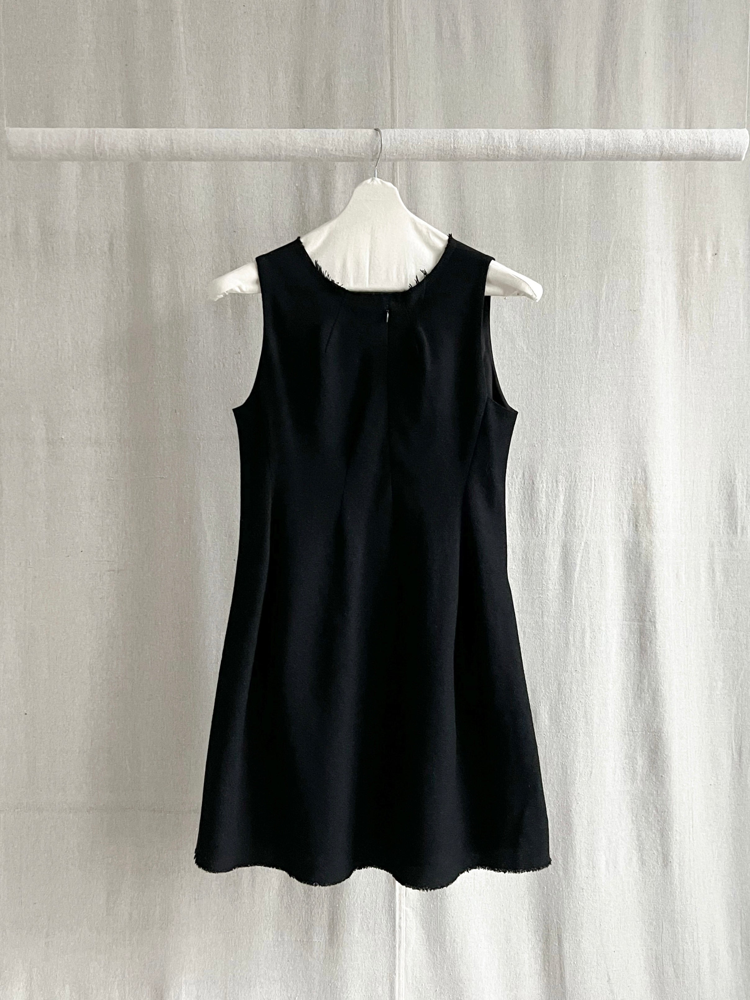 Yohji Yamamoto Zip Neck Alpaca Wool Dress