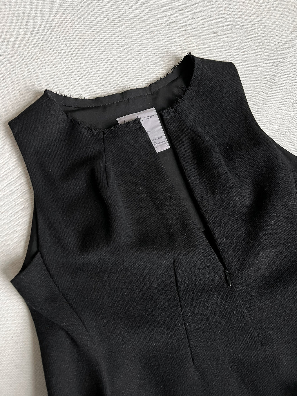 Yohji Yamamoto Zip Neck Alpaca Wool Dress