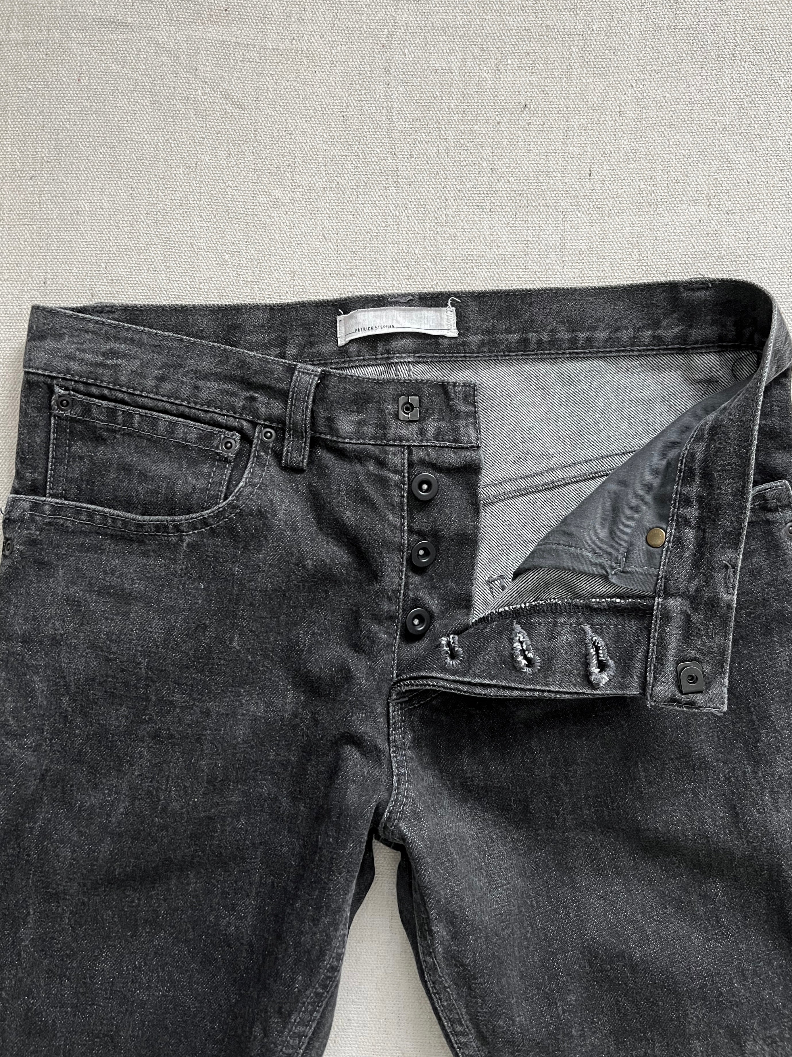 Patrick Stephan Japan Slim Cut Denim Jeans Washed Black