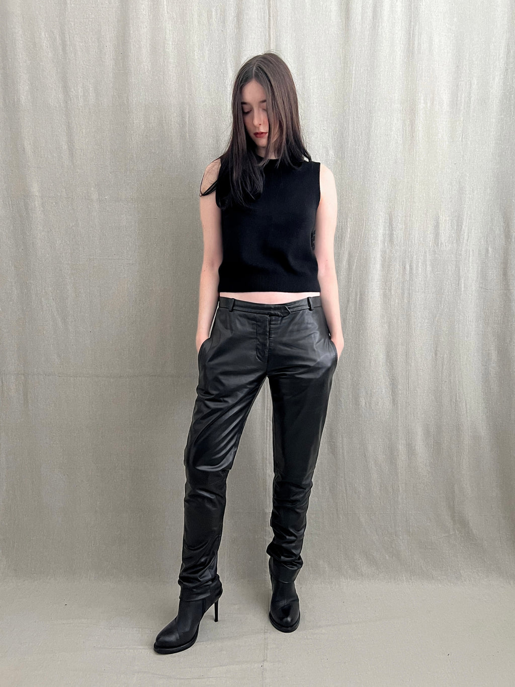 Costume National AW1999 Runway Leather Trousers