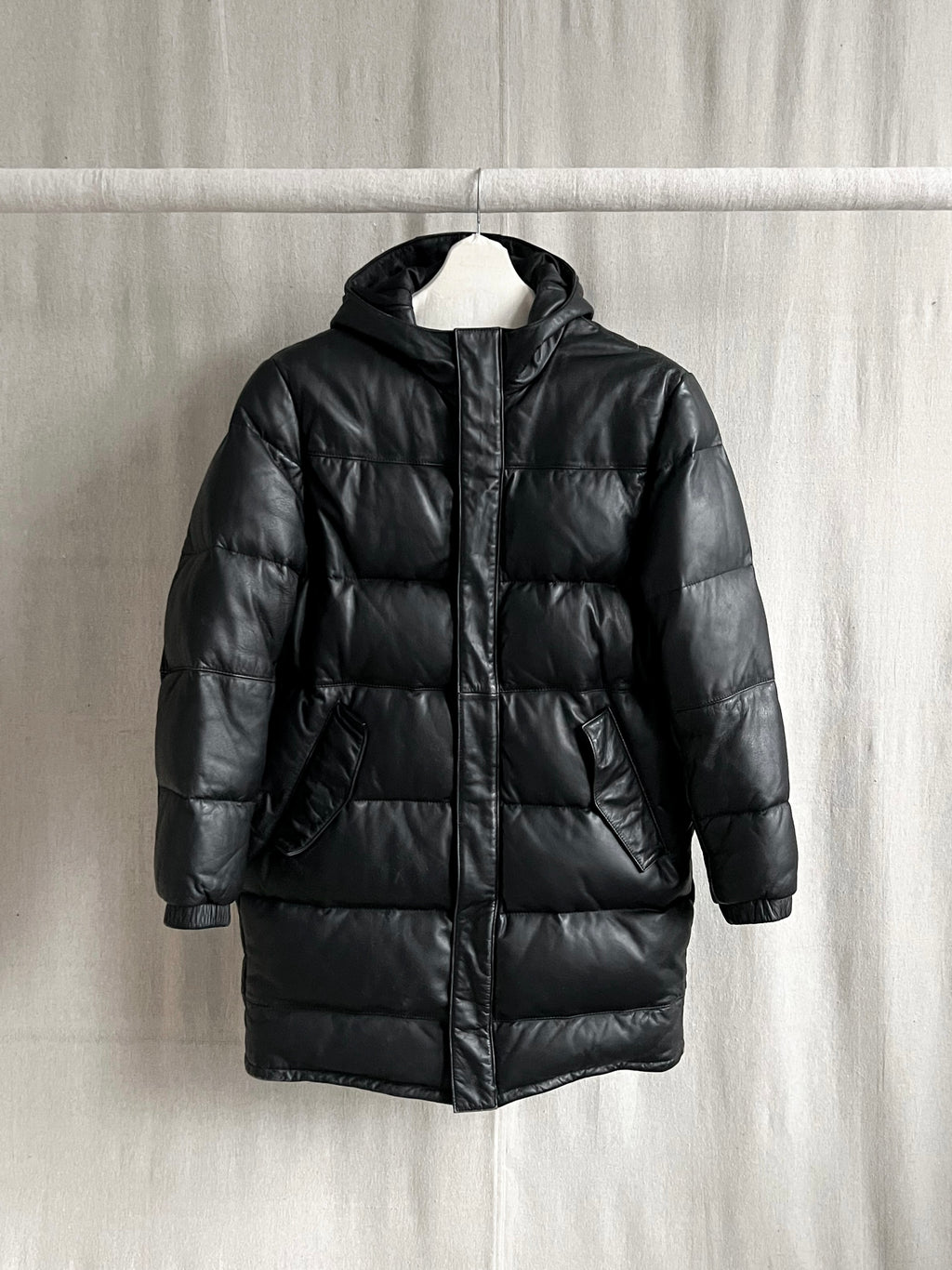 Comme Ca Du Mode Japan Horse Leather Down Puffer Coat