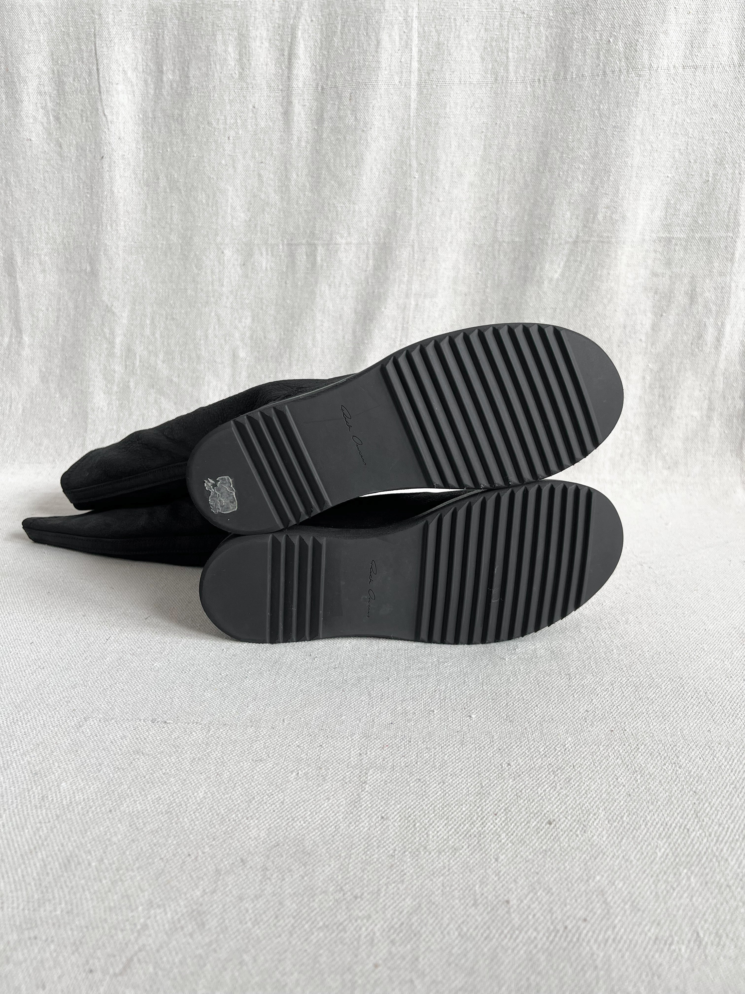 Rick Owens Blistered Leather Creeper Sock Boots