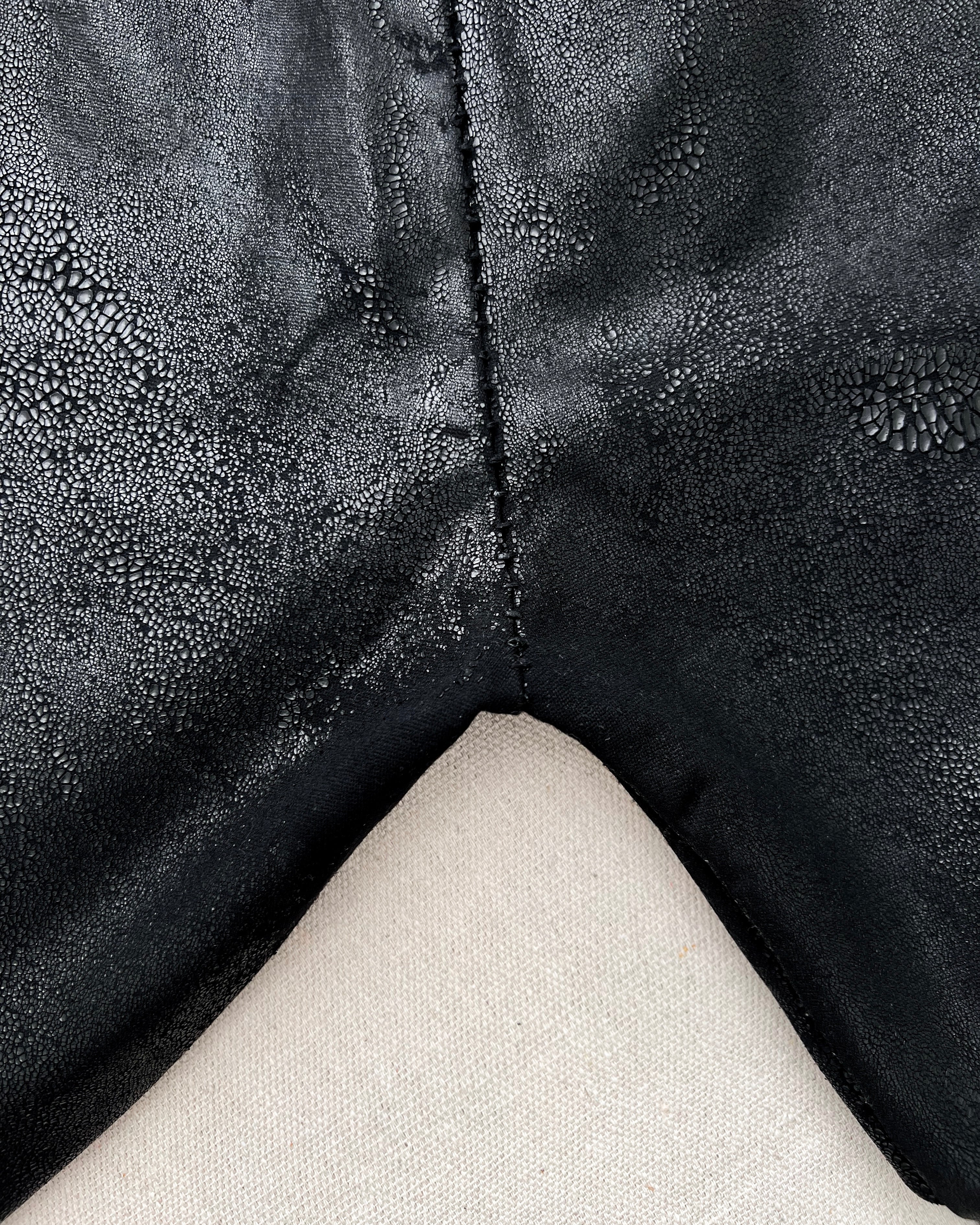 Masnada Blistered Scar Stitch Skinny Stretch Trousers