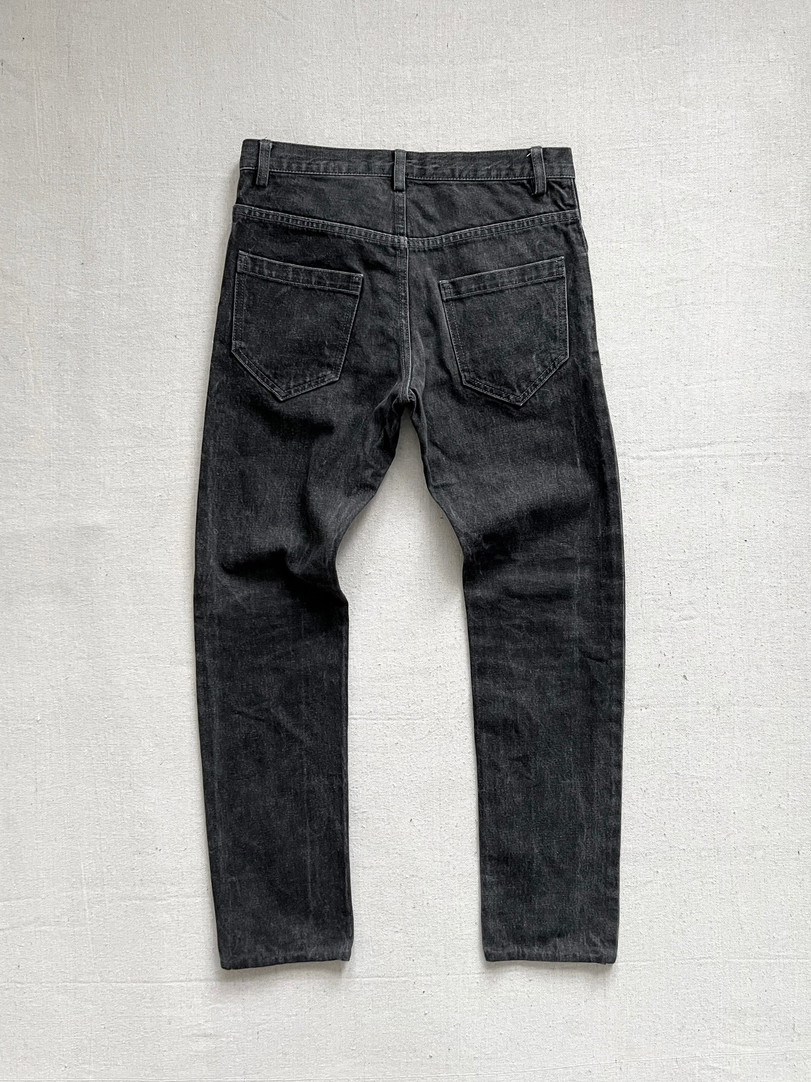 Patrick Stephan Japan Slim Cut Denim Jeans Washed Black