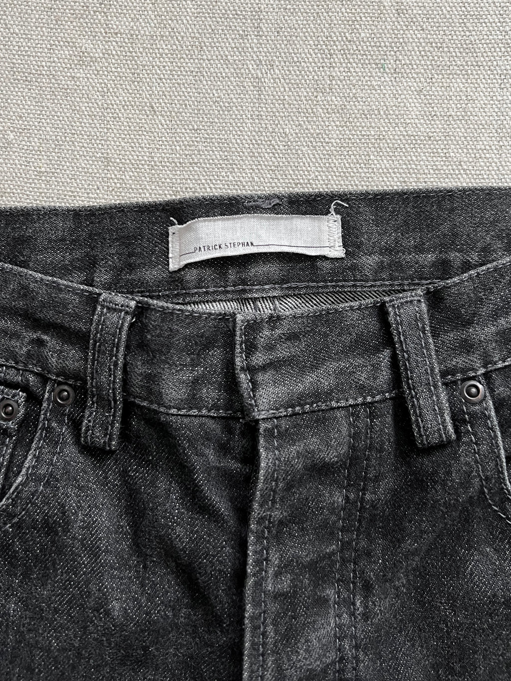 Patrick Stephan Japan Slim Cut Denim Jeans Washed Black