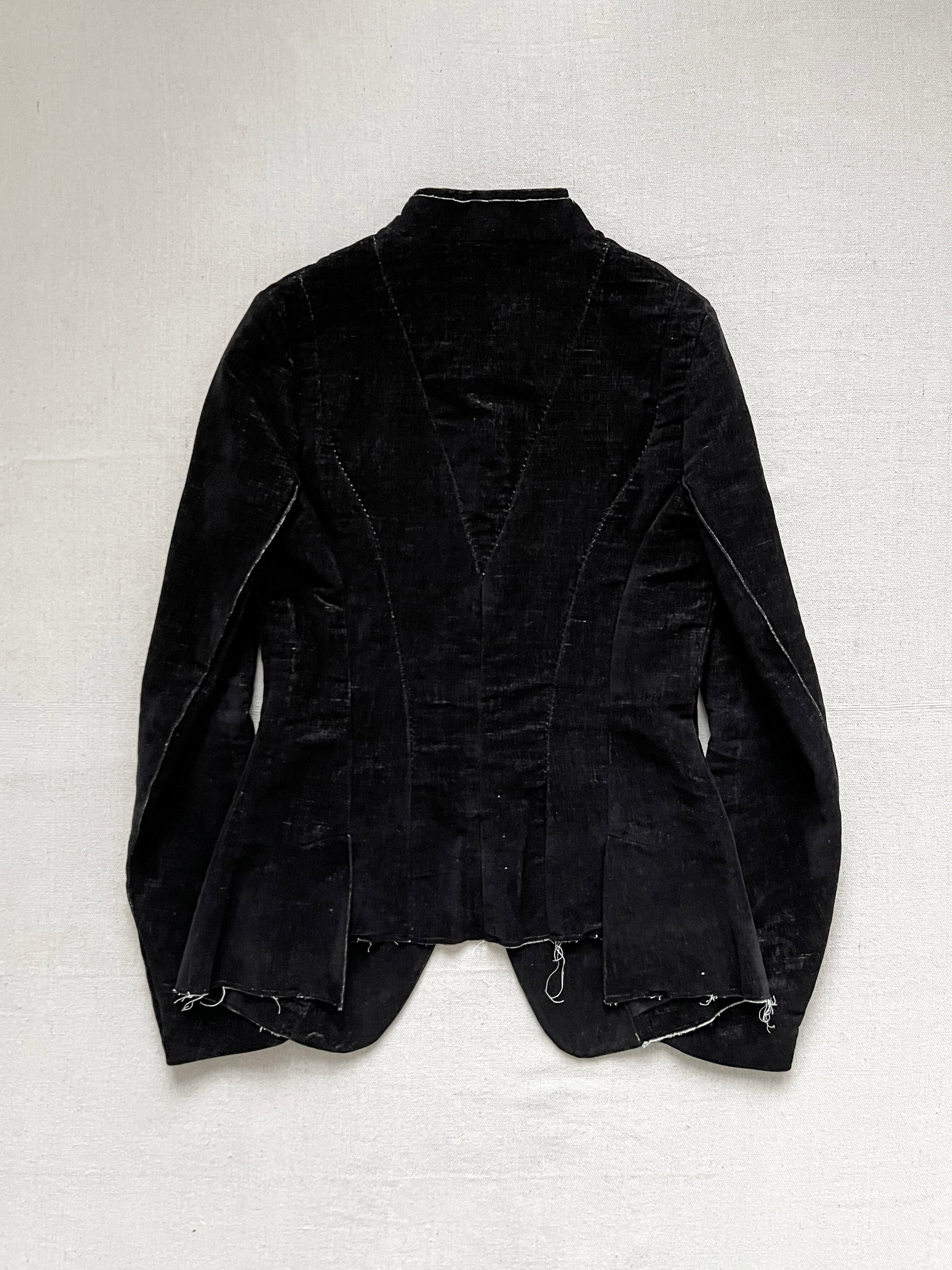 Masnada Tailored Stand Collar Velvet Jacket