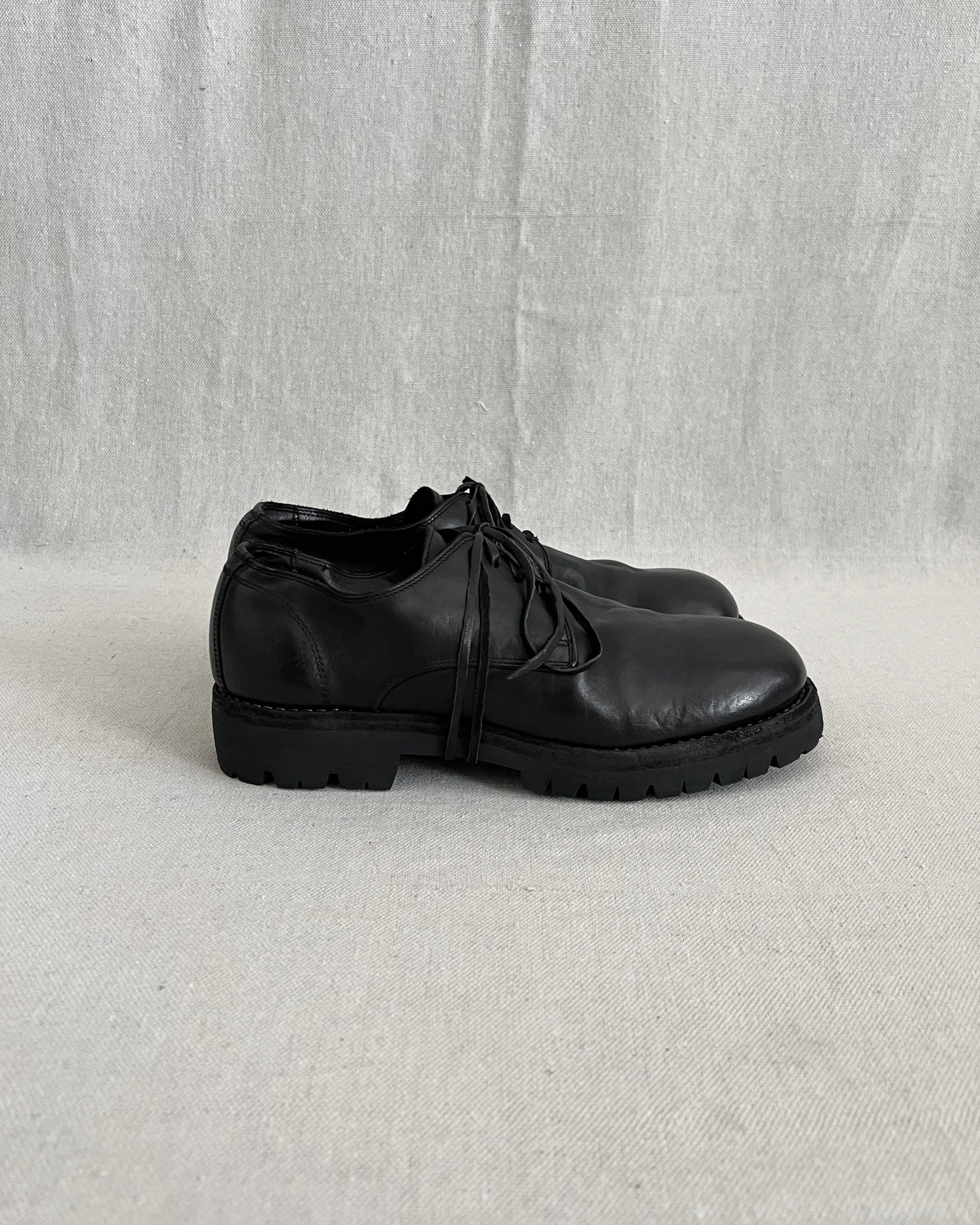 Guidi Black 792V Kangaroo Leather Derby