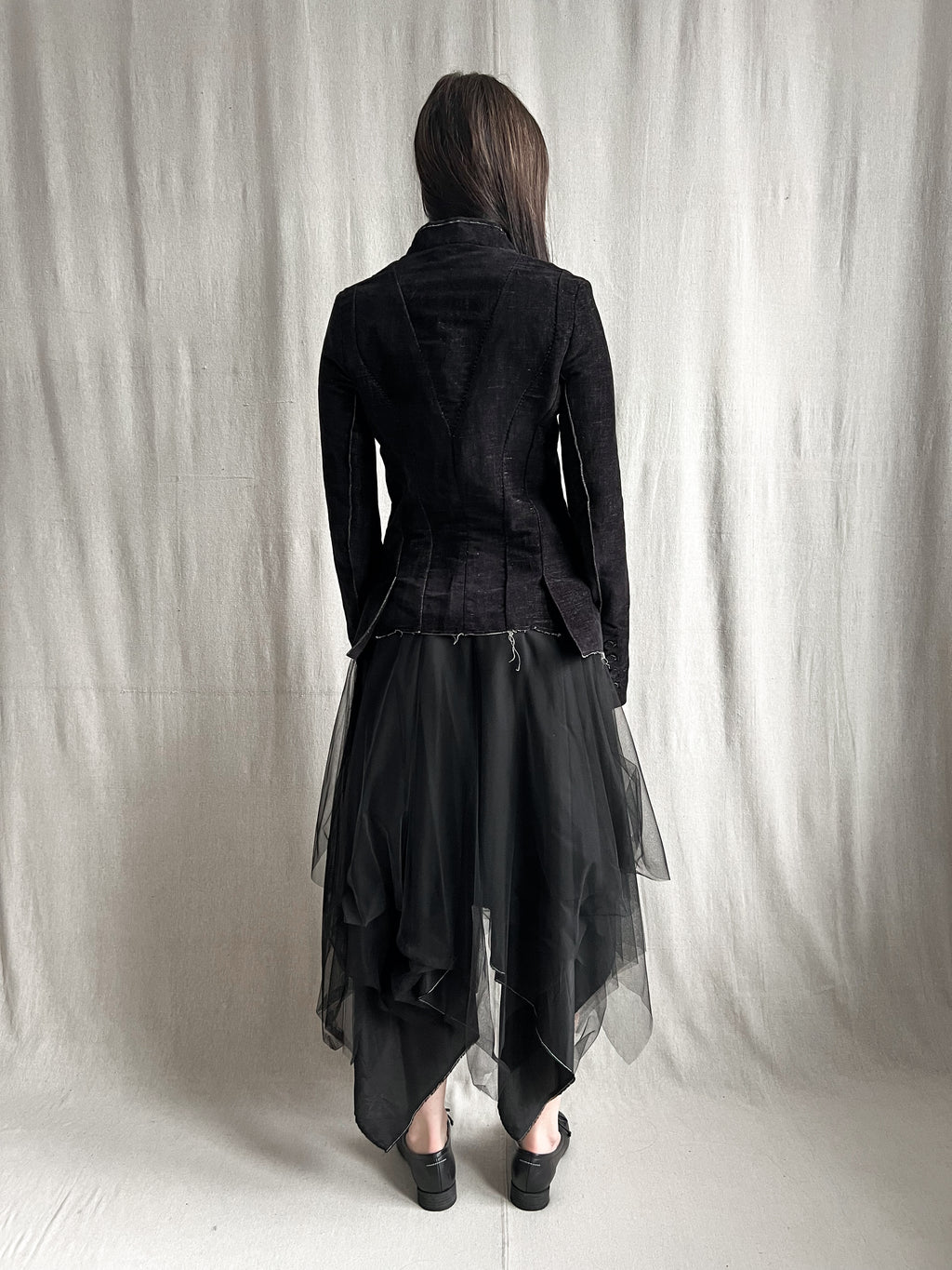 Masnada Tailored Stand Collar Velvet Jacket