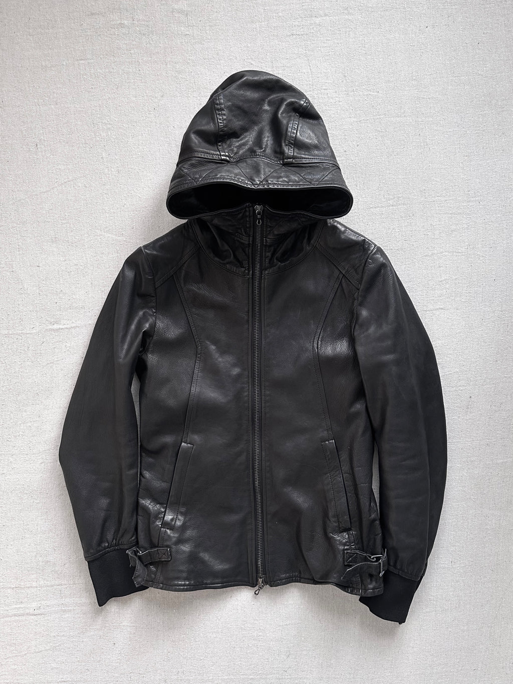 Attachment Kazuyuki Kumagai Object Dyed Calf Leather Rider Jacket